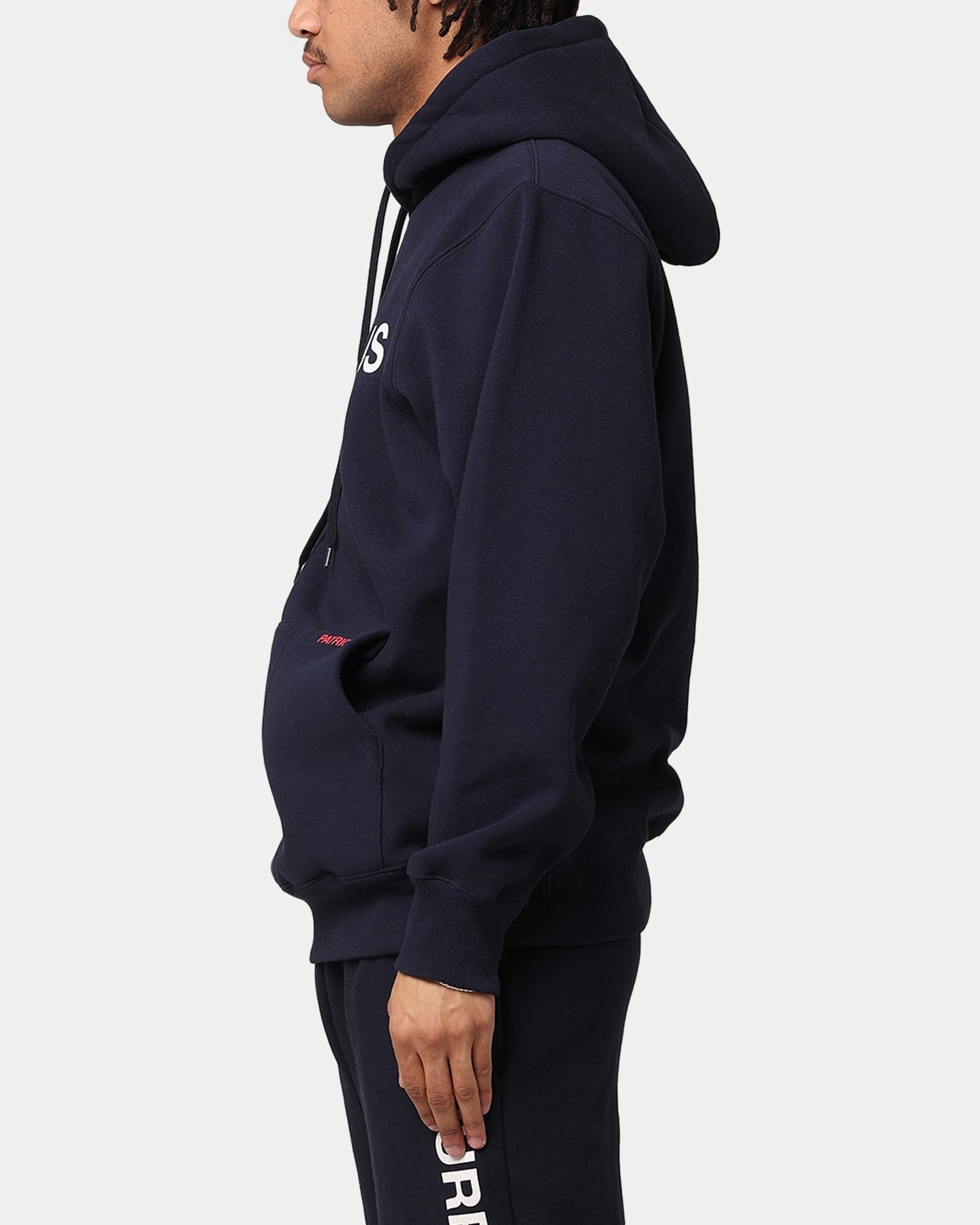 Daniel Patrick Surplus Logo Hoodie Navy/Cream/Red Enable
