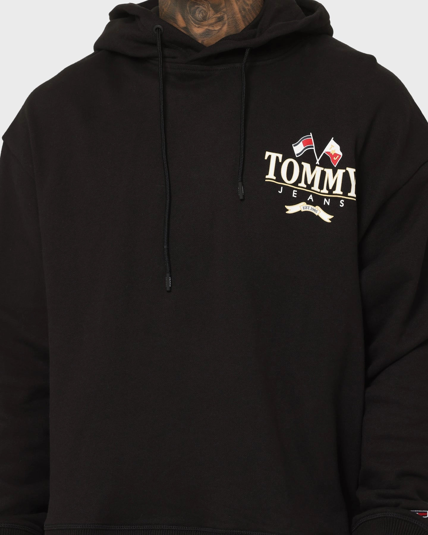 Tommy Jeans TJM Skater Prep Back Hoodie Black Protective Comfort Assignment