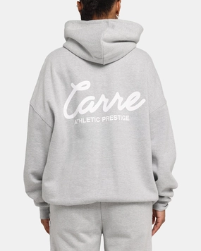tropical style Carre Prestige Script Hoodie Grey Marle