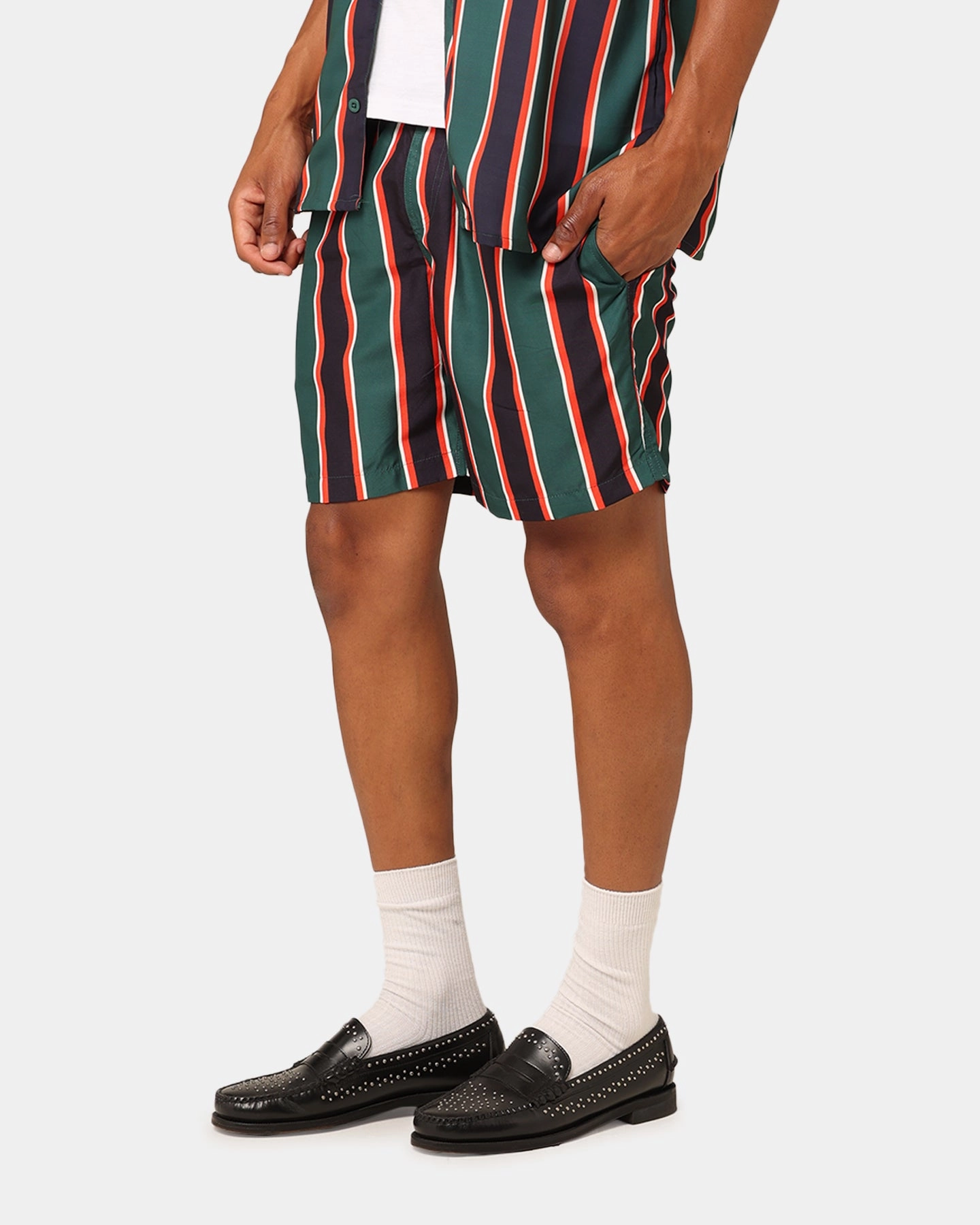 XXIII Steven Stripe Shorts Multi/Black Warm Layers Run Ready