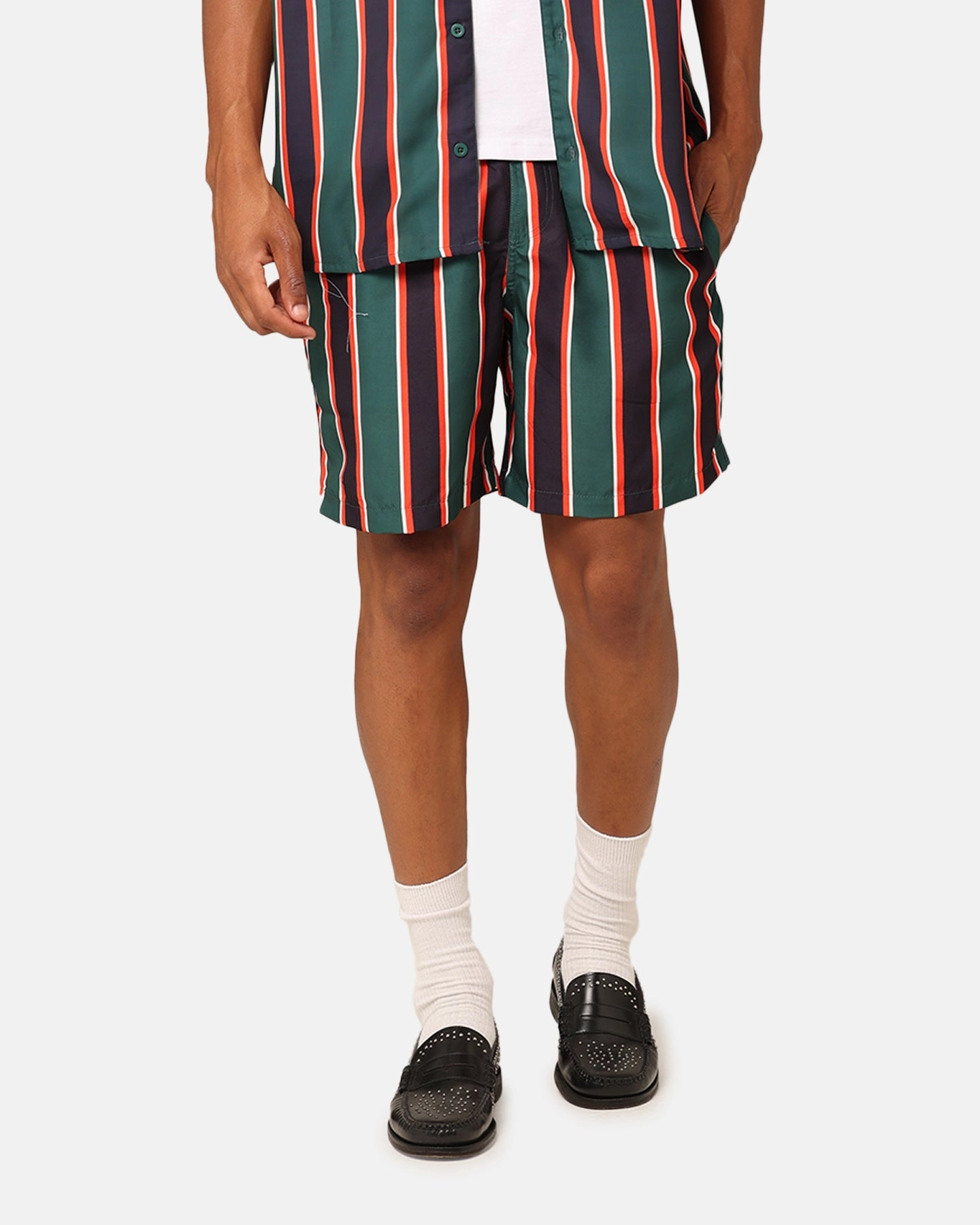 XXIII Steven Stripe Shorts Multi/Black stretchy fabric Travel Light