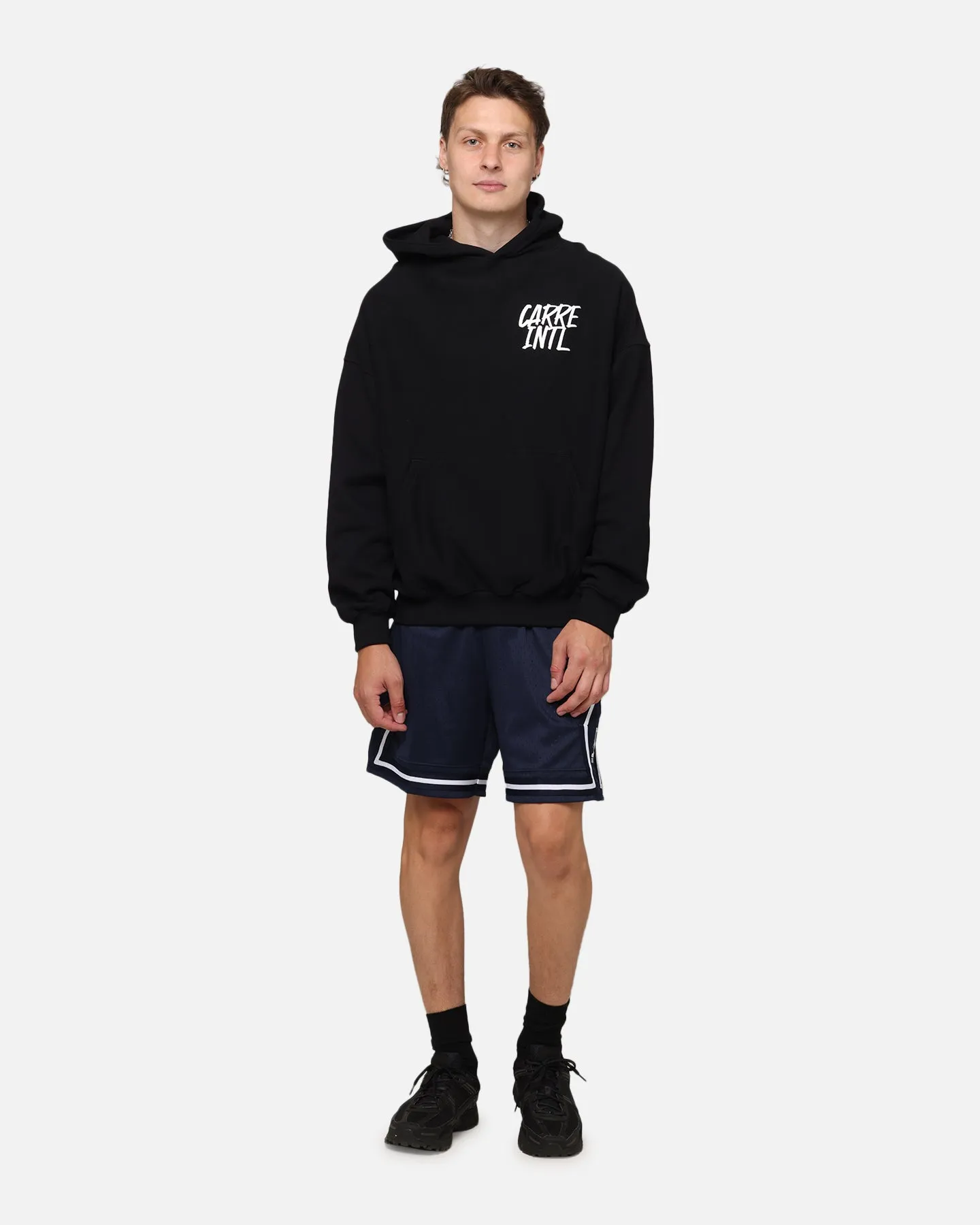 full-zip Carre International Hoodie Black