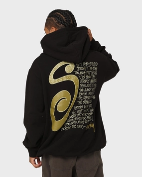 High Collar Fit Launch Stussy S IS Hoodie Black