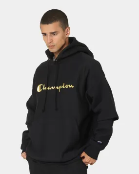 Champion Reverse Weave Double Layer Hoodie Black/Gold Win sports practice