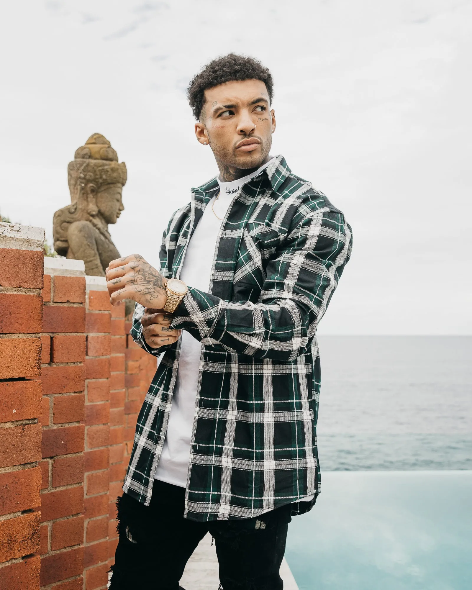 UltraThinLayer Functional Saint Morta Prima Long Sleeve Flannel Shirt Stadium Green