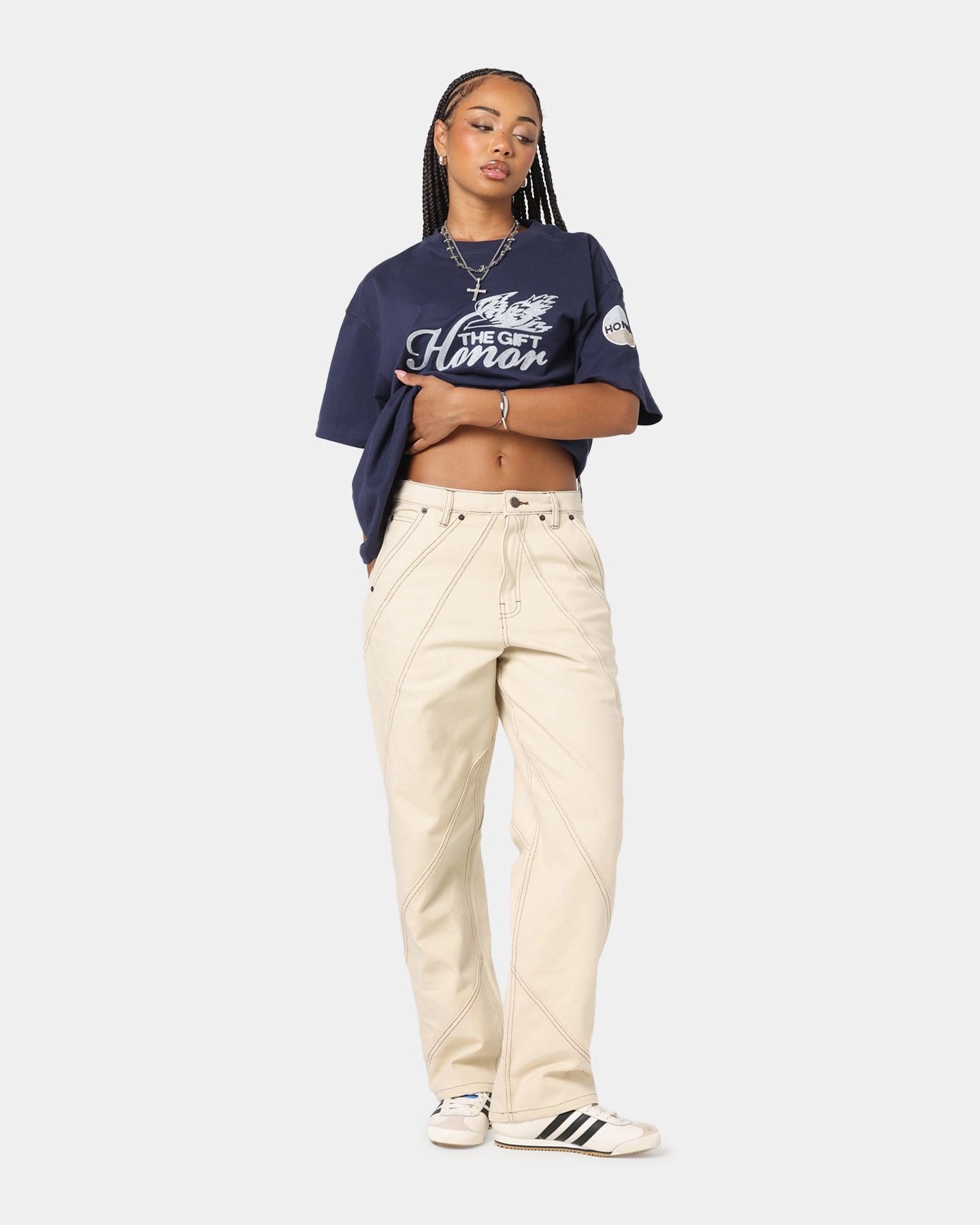 Honor The Gift Racing Panel Pants Bone Daily Musthave Chill Vibe