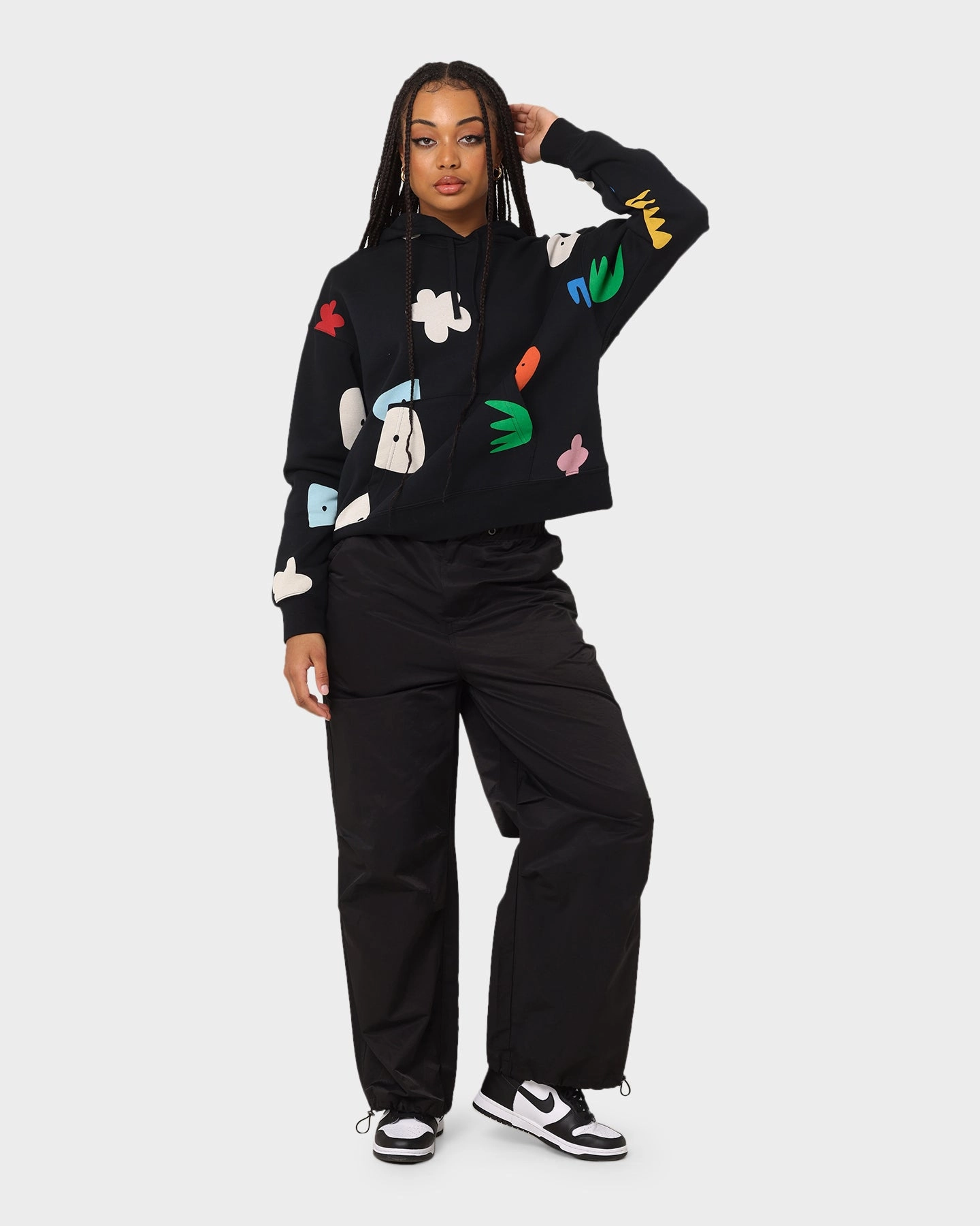 Jordan Women's Jordan Artist Series Flight Fleece Hoodie Black Wind Friendly writers