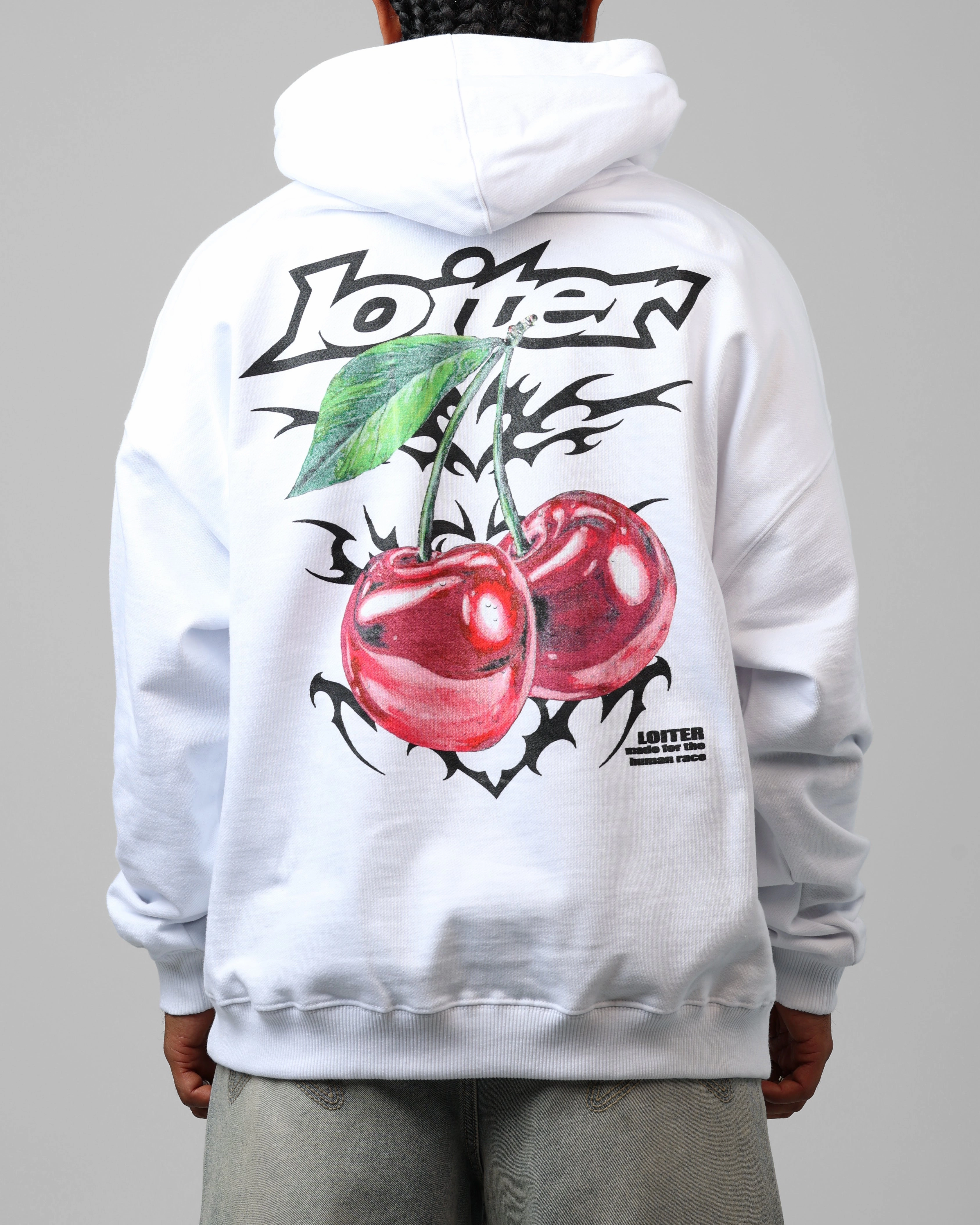 Schedule Loiter Cherry Pick Hoodie White