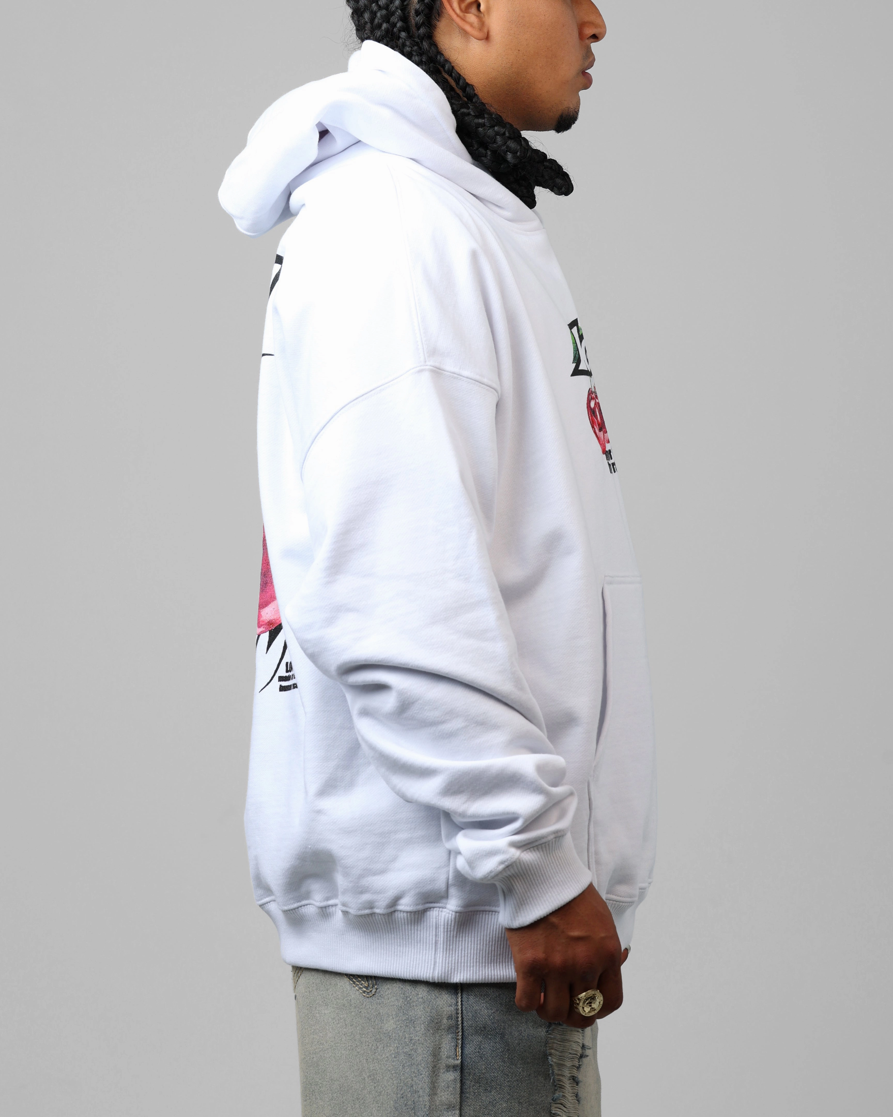students Loiter Cherry Pick Hoodie White