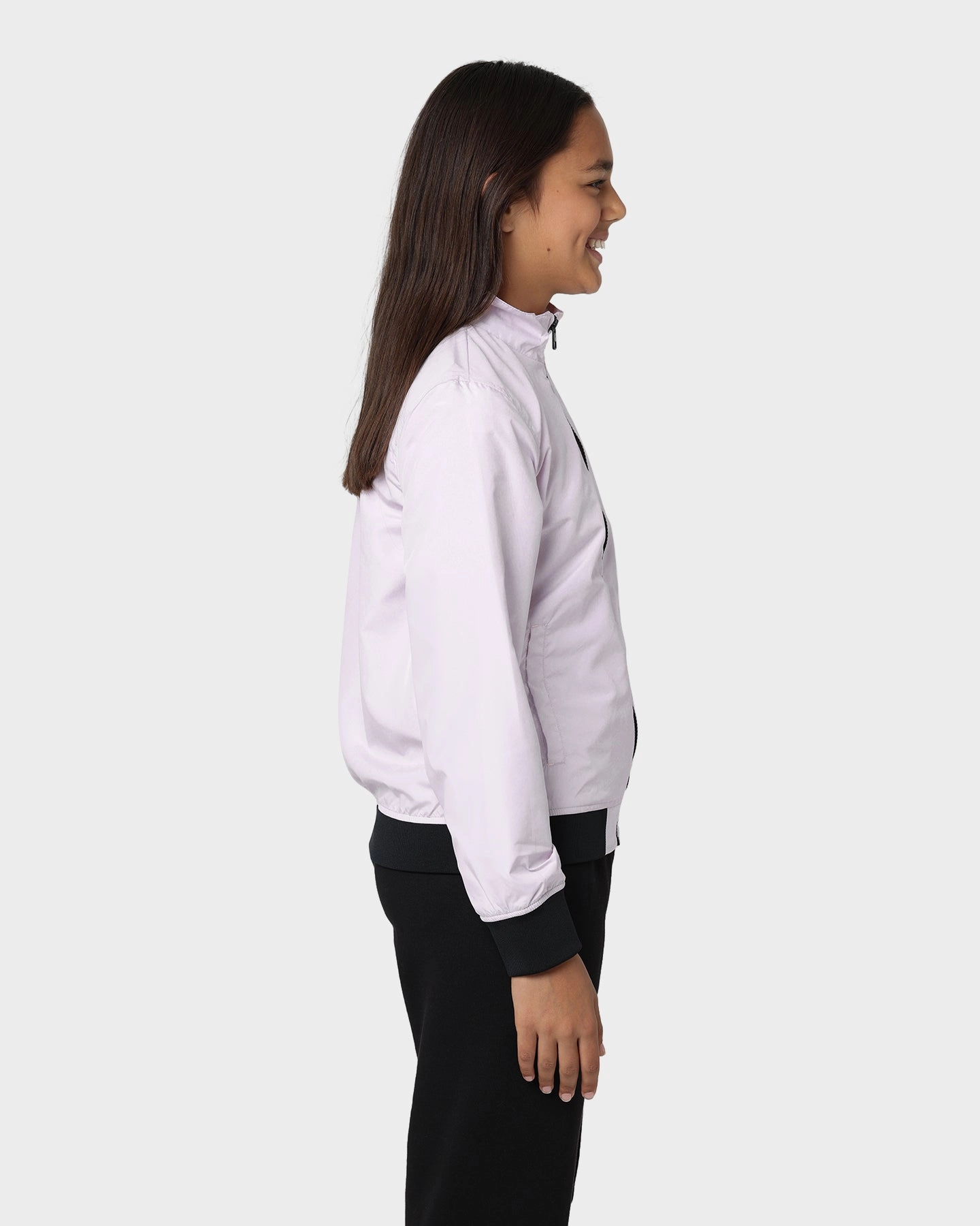 Calvin Klein Kids' Essential Windbreaker Sweetest Pink Noise Reduced Fabric Non Restrictive Cut