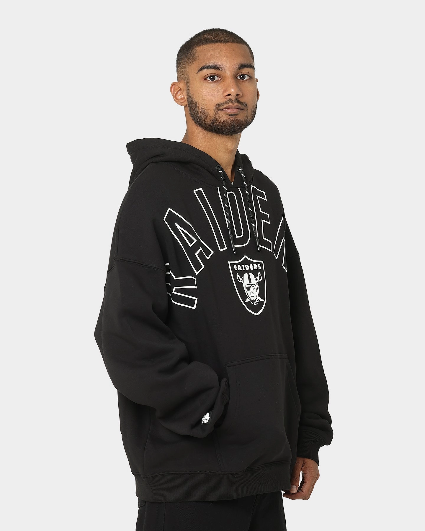 Majestic Athletic Las Vegas Raiders Tonals Oversized Hoodie Black Loose