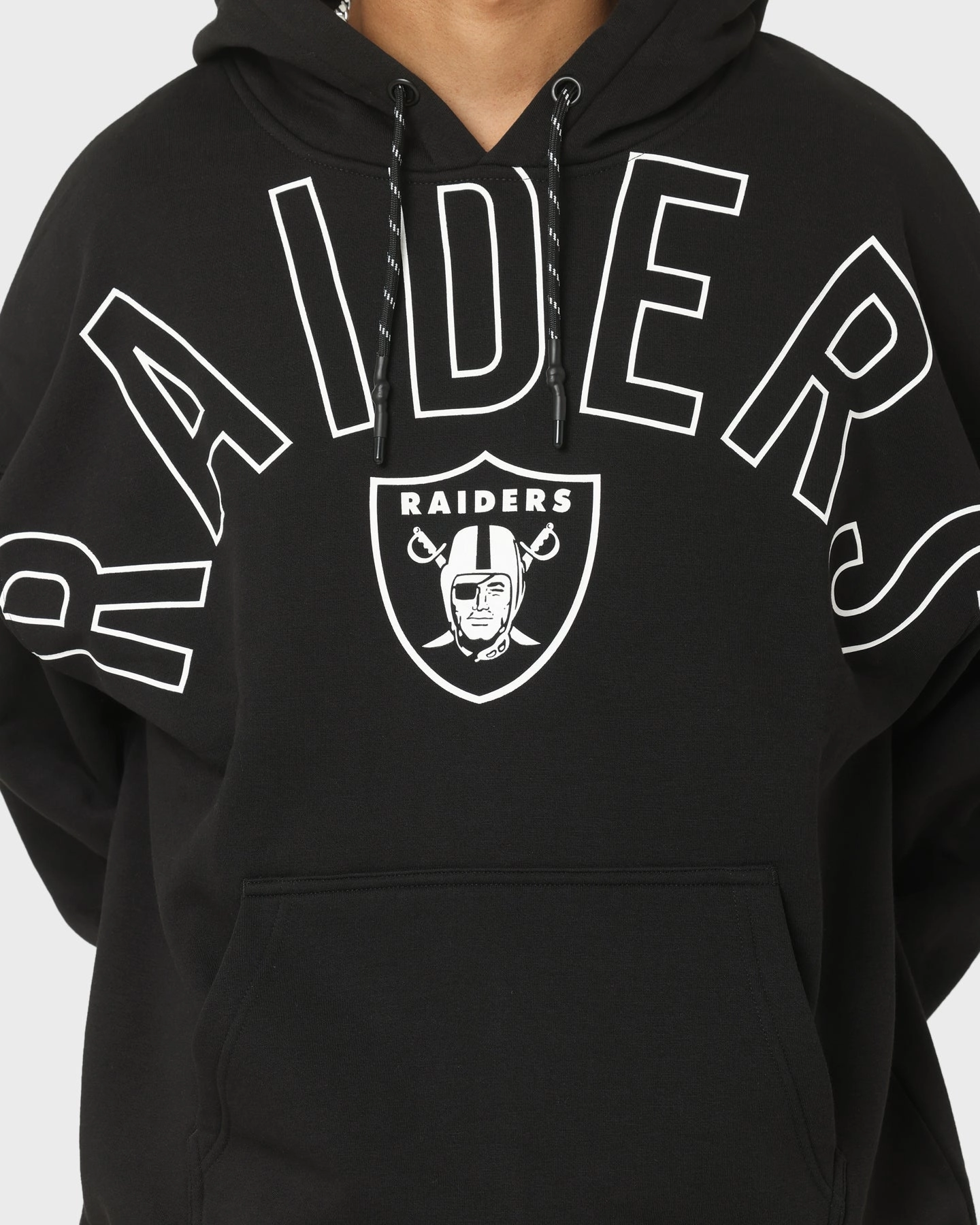 Majestic Athletic Las Vegas Raiders Tonals Oversized Hoodie Black Luxury Non Restrictive Mobility