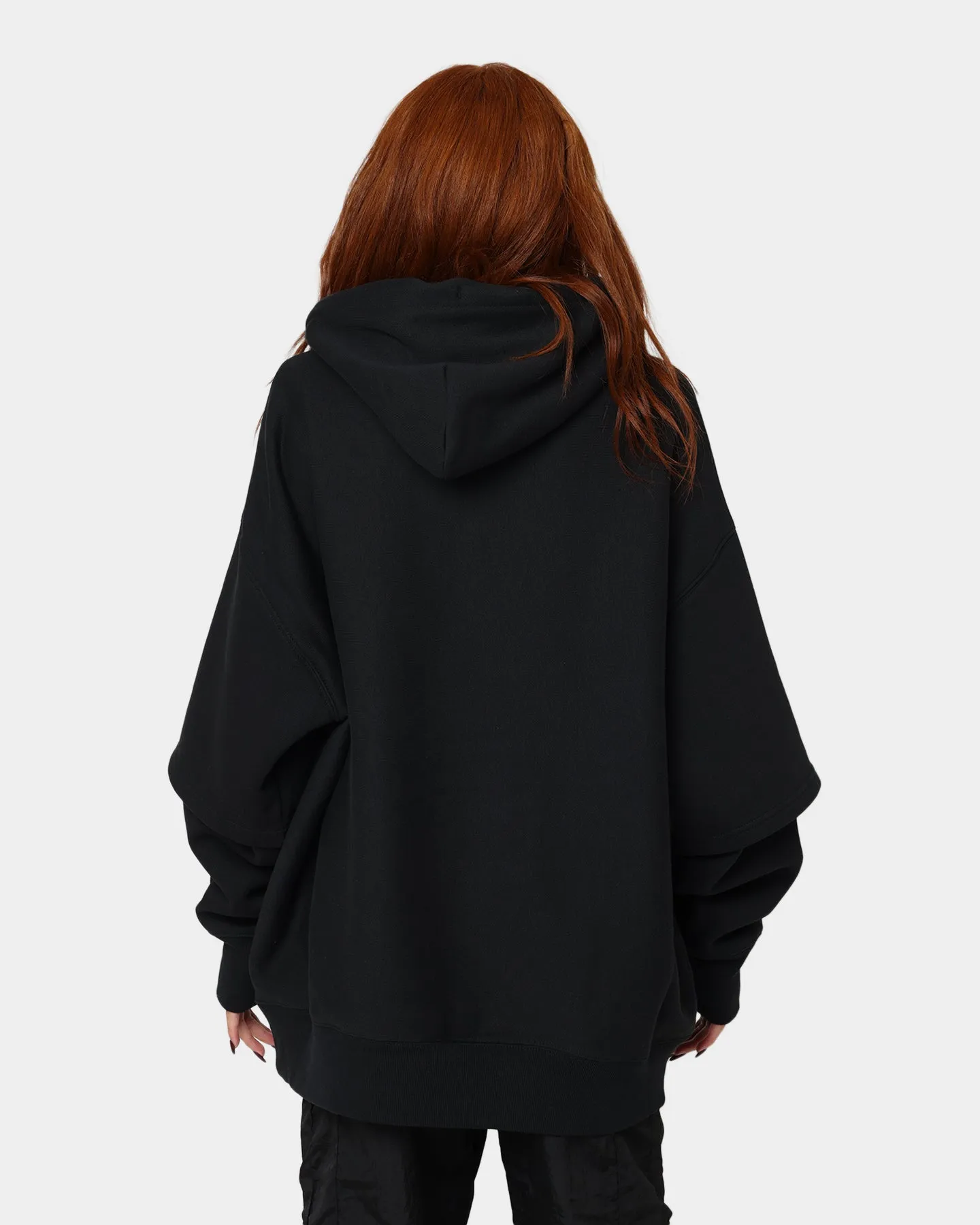 Quick Zip Champion Reverse Weave Double Layer Hoodie Black/Gold