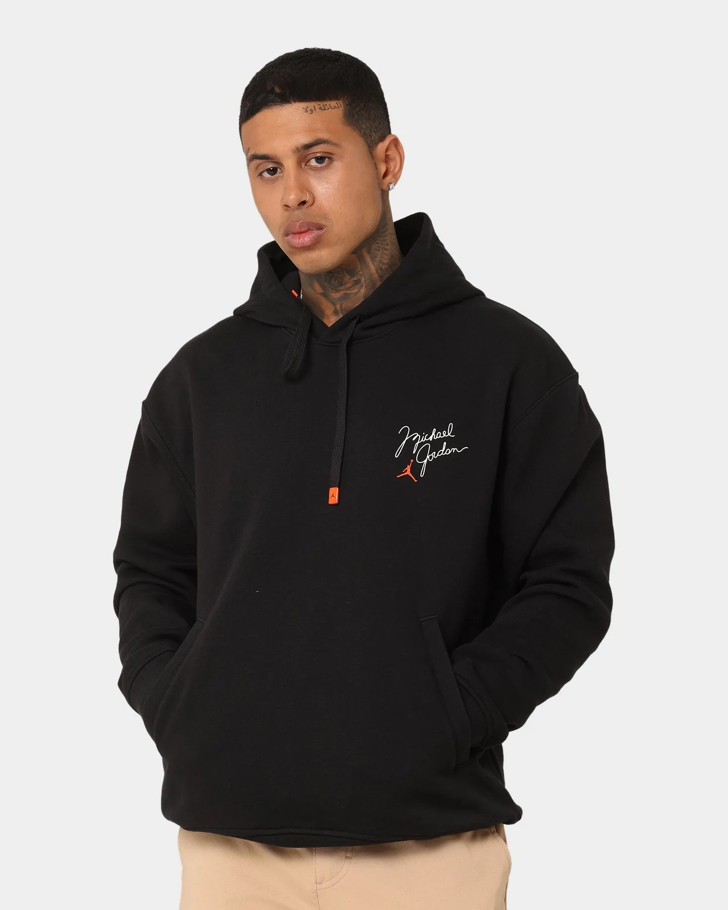 Feedback Stylish Design Jordan Flight MVP Statement Fleece Hoodie Black