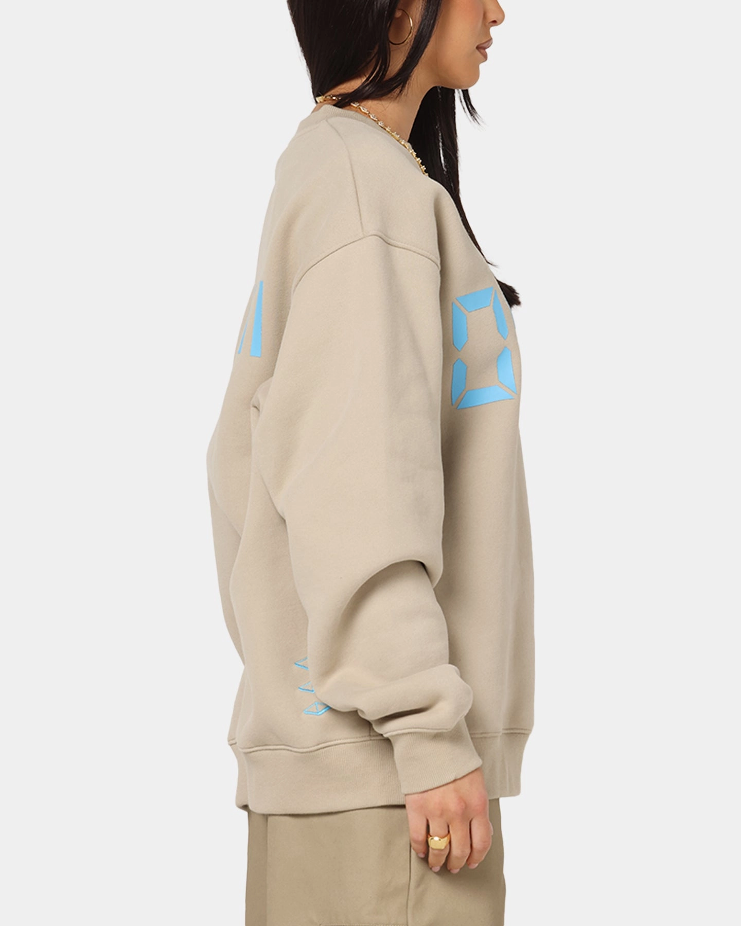 Elastic hem Vouseti Us Against Time Sweater Smoke Grey