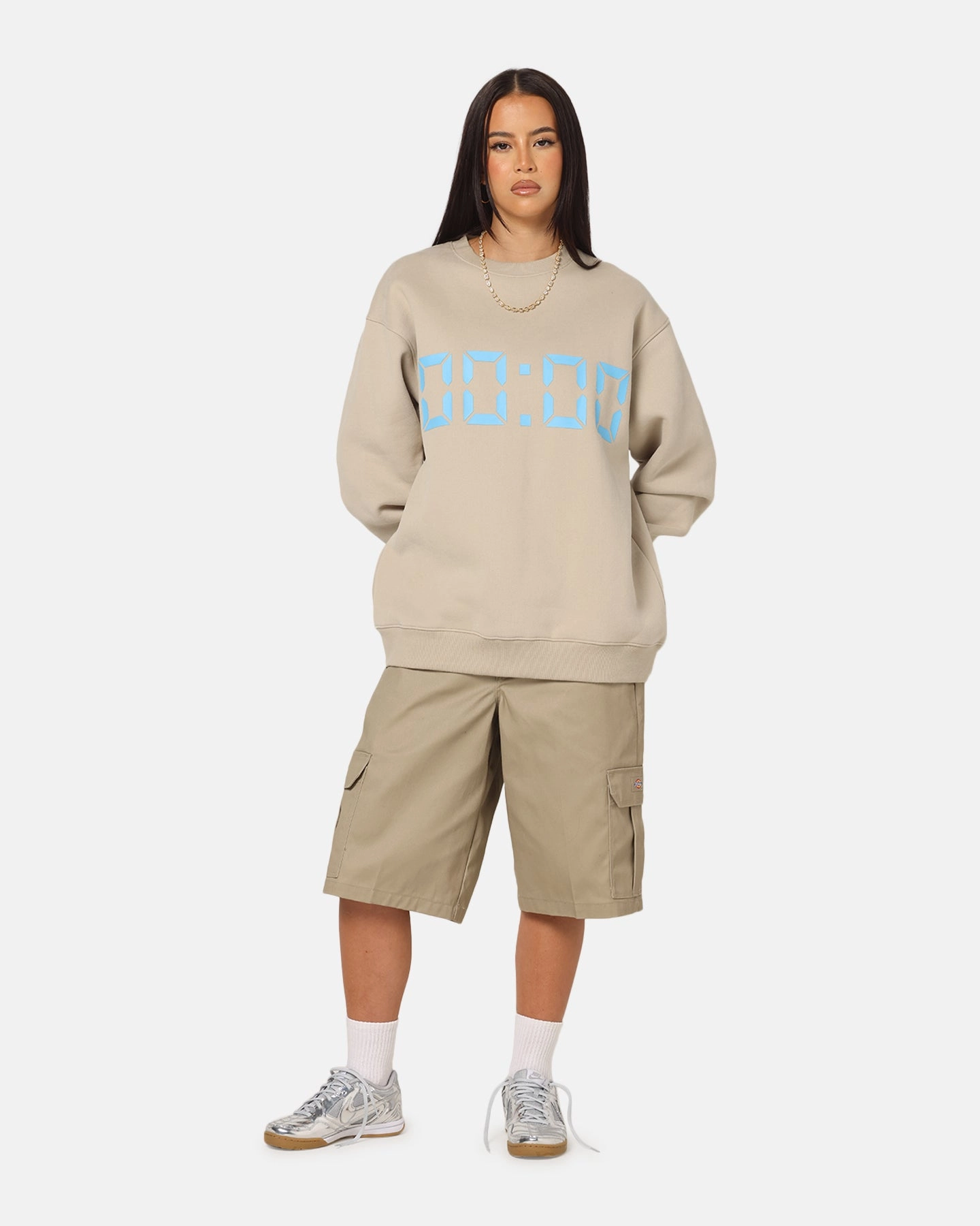 Snuggly Design Knit Outfit Vouseti Us Against Time Sweater Smoke Grey