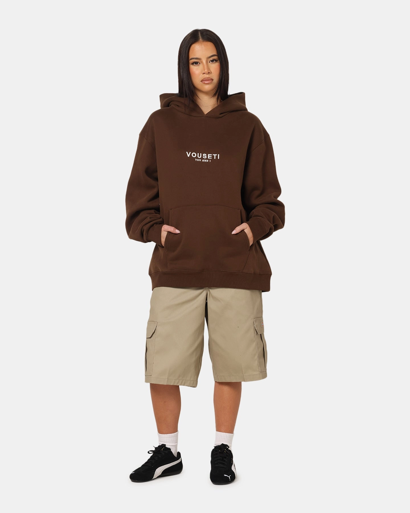 Vouseti Vouseti OG Hoodie Mocha European style Adjustable Drawstring Hood