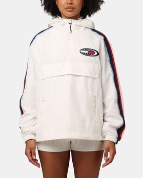 Tommy Jeans Women's TJW Archive Chicago Pullover Jacket Ancient White Secure Chest Pocket Performance Wear