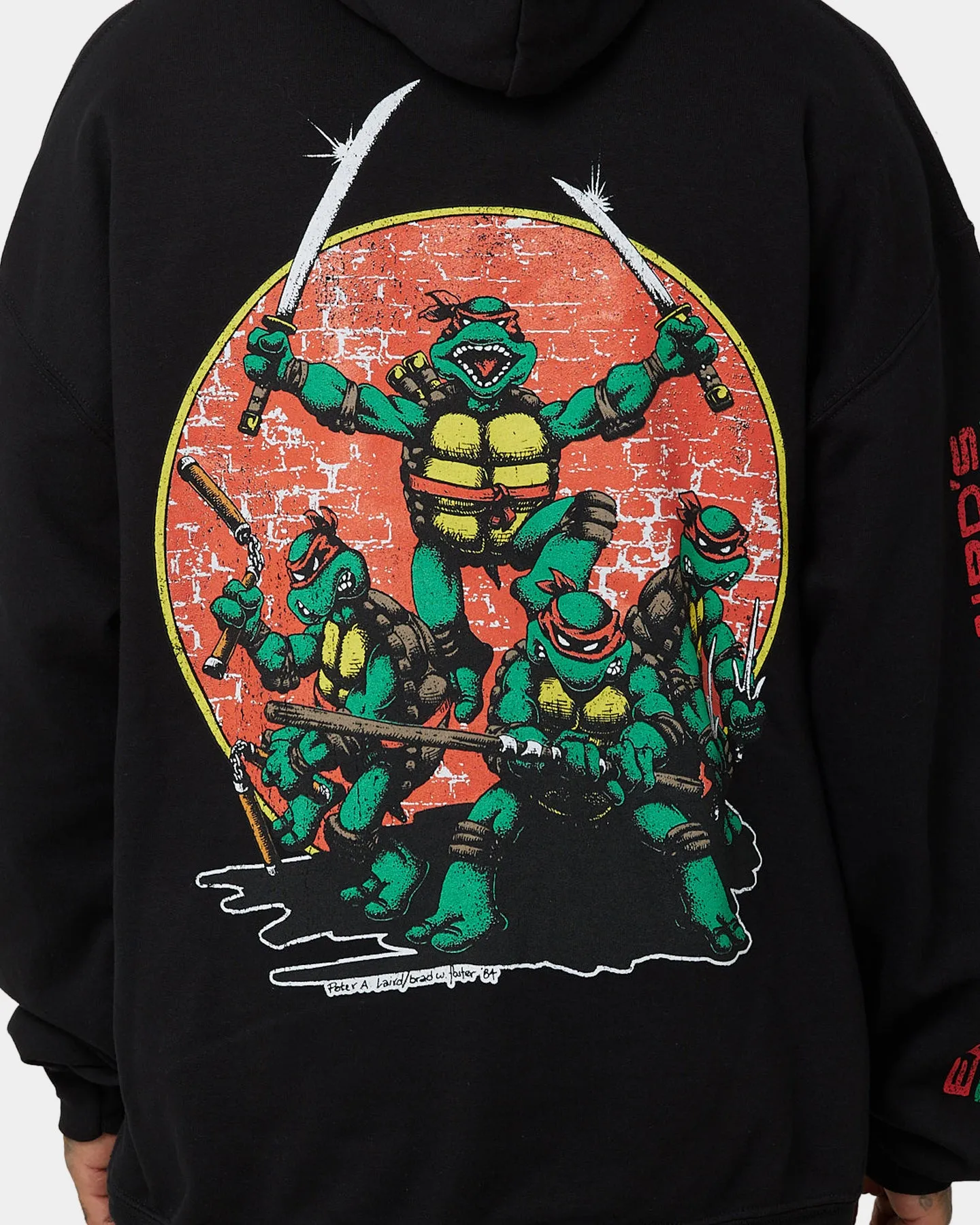 Abrasion resistant suitable for work commutes American Thrift X Teenage Mutant Ninja Turtles OG Ninja Turtle Hoodie Black