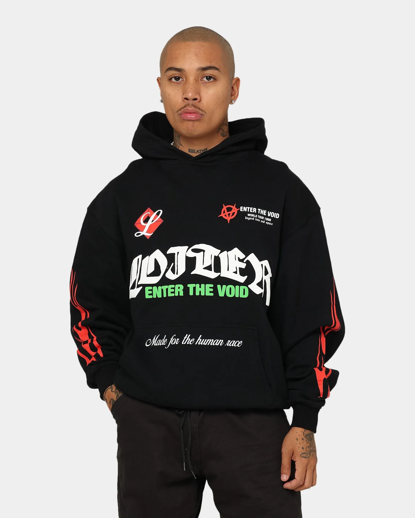 Bonded Zippers Loiter Void Multi Logo Hoodie Black/Multi