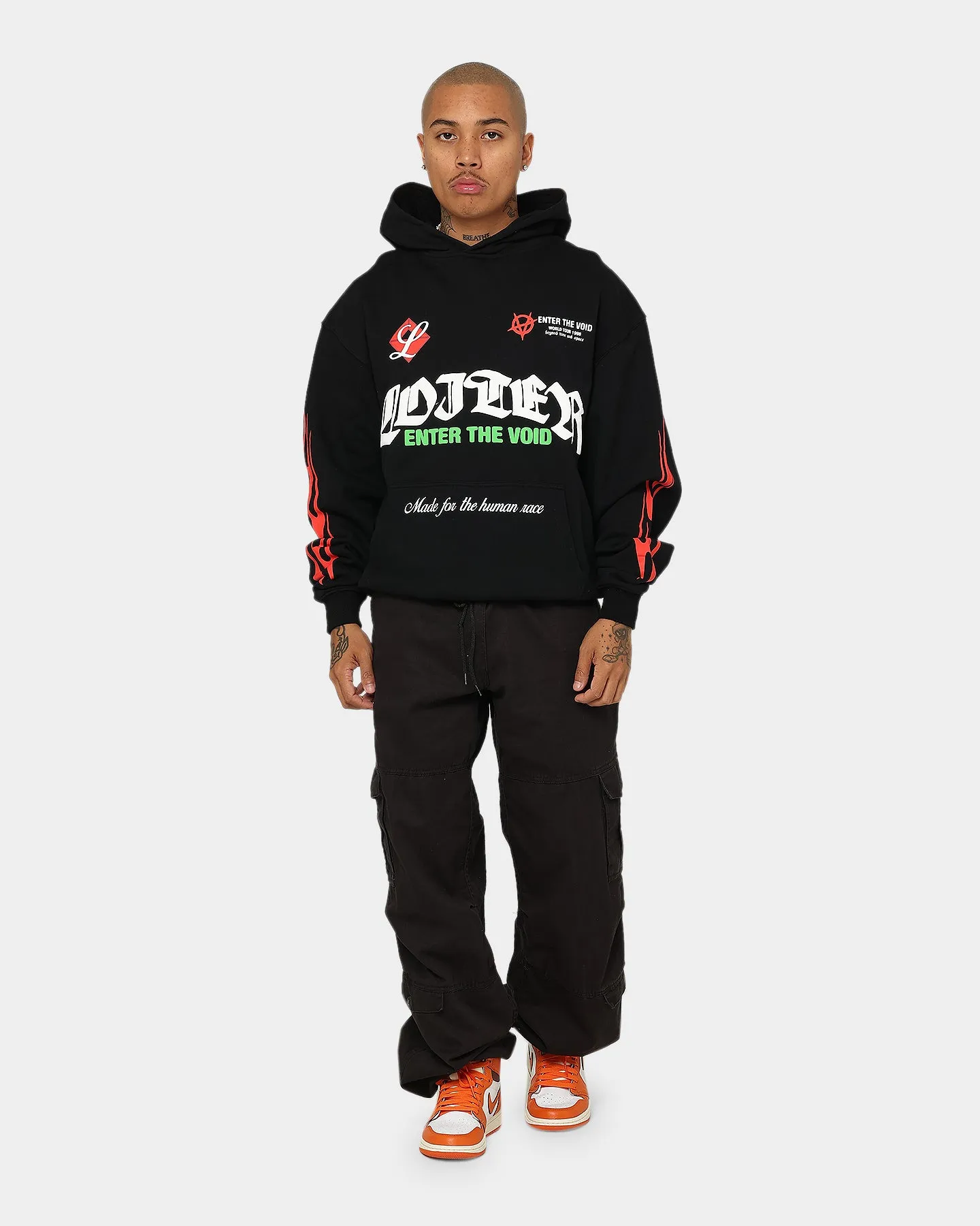 Loiter Void Multi Logo Hoodie Black/Multi TearResistant Ripstop Nylon Persist