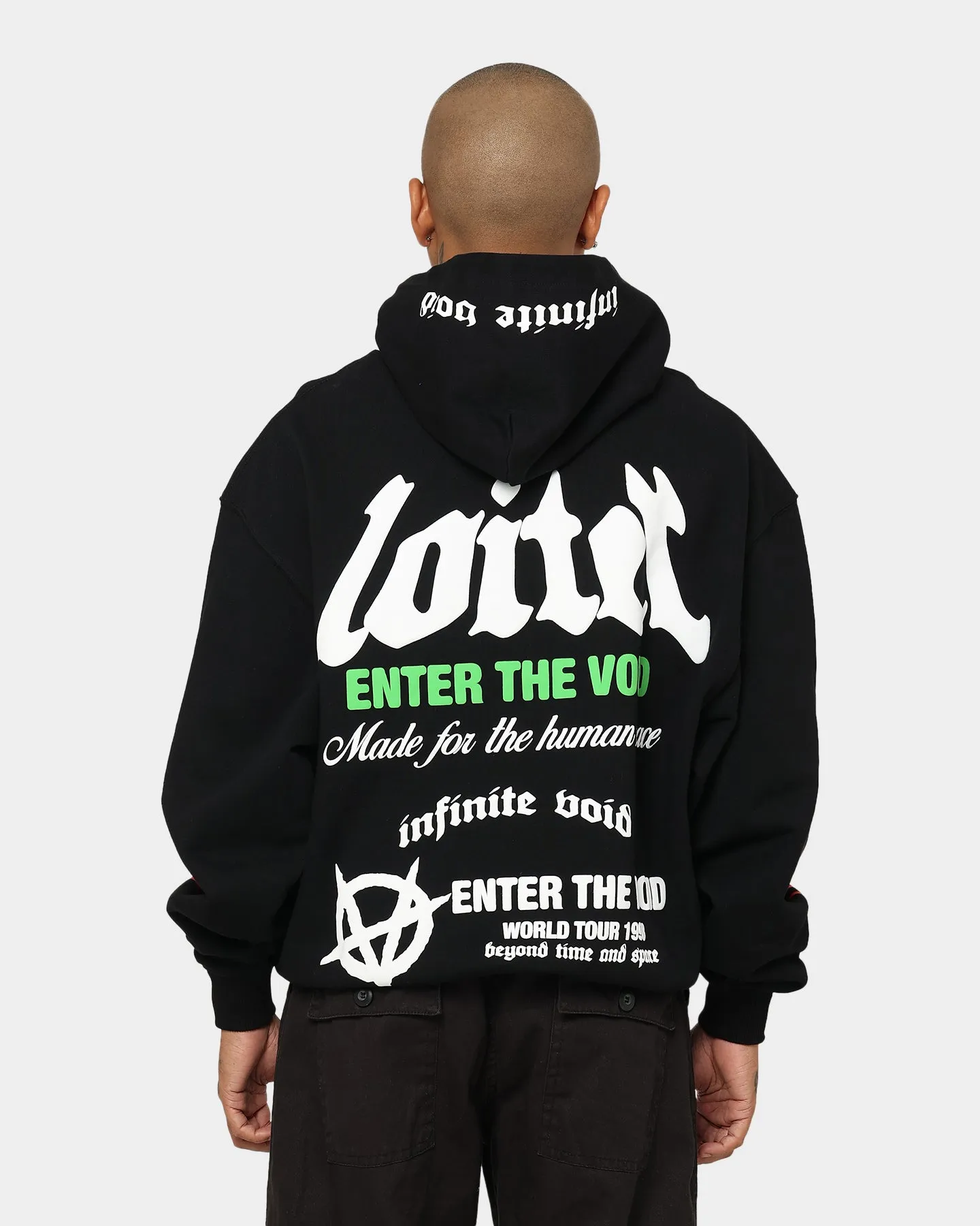 Loiter Void Multi Logo Hoodie Black/Multi Stretch Enhanced Mobility Powder