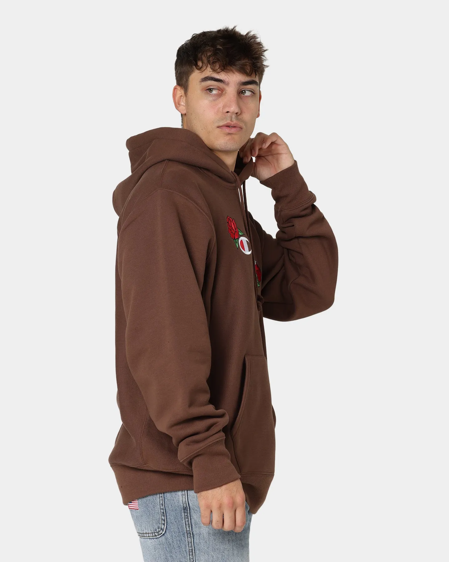 Champion Reverse Weave Roses Embroidery Hoodie Coco Loco Thermal Insulation Modern Outdoor Gear