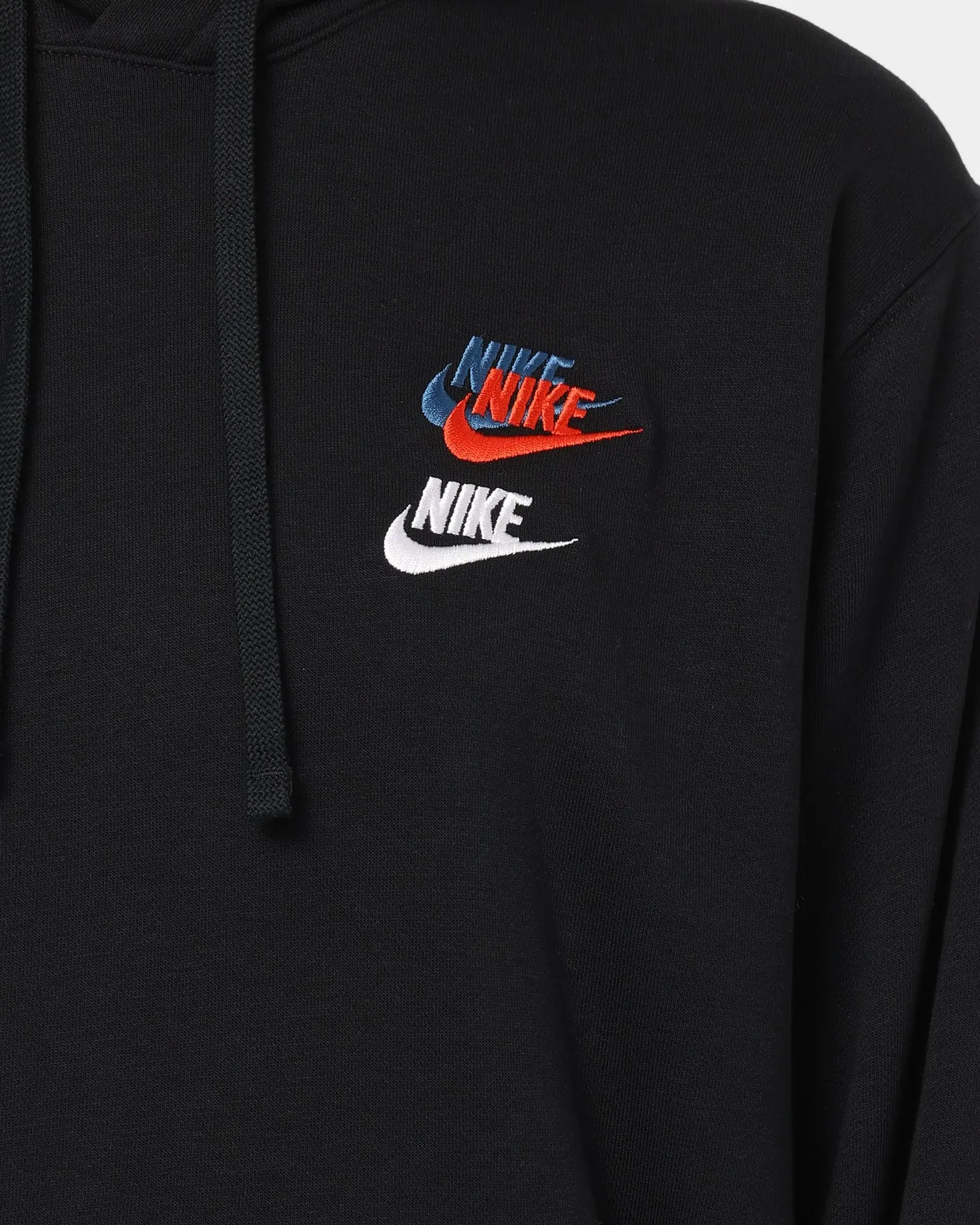 Double Layered Edging Slide Strap Waistband Nike Nike Sportswear Essentials  Pullover Hoodie Black/Black
