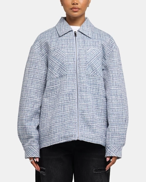 cyclist Modern Utility XXIII Boucle Tweed Zip Jacket Teal/Blue/Purple