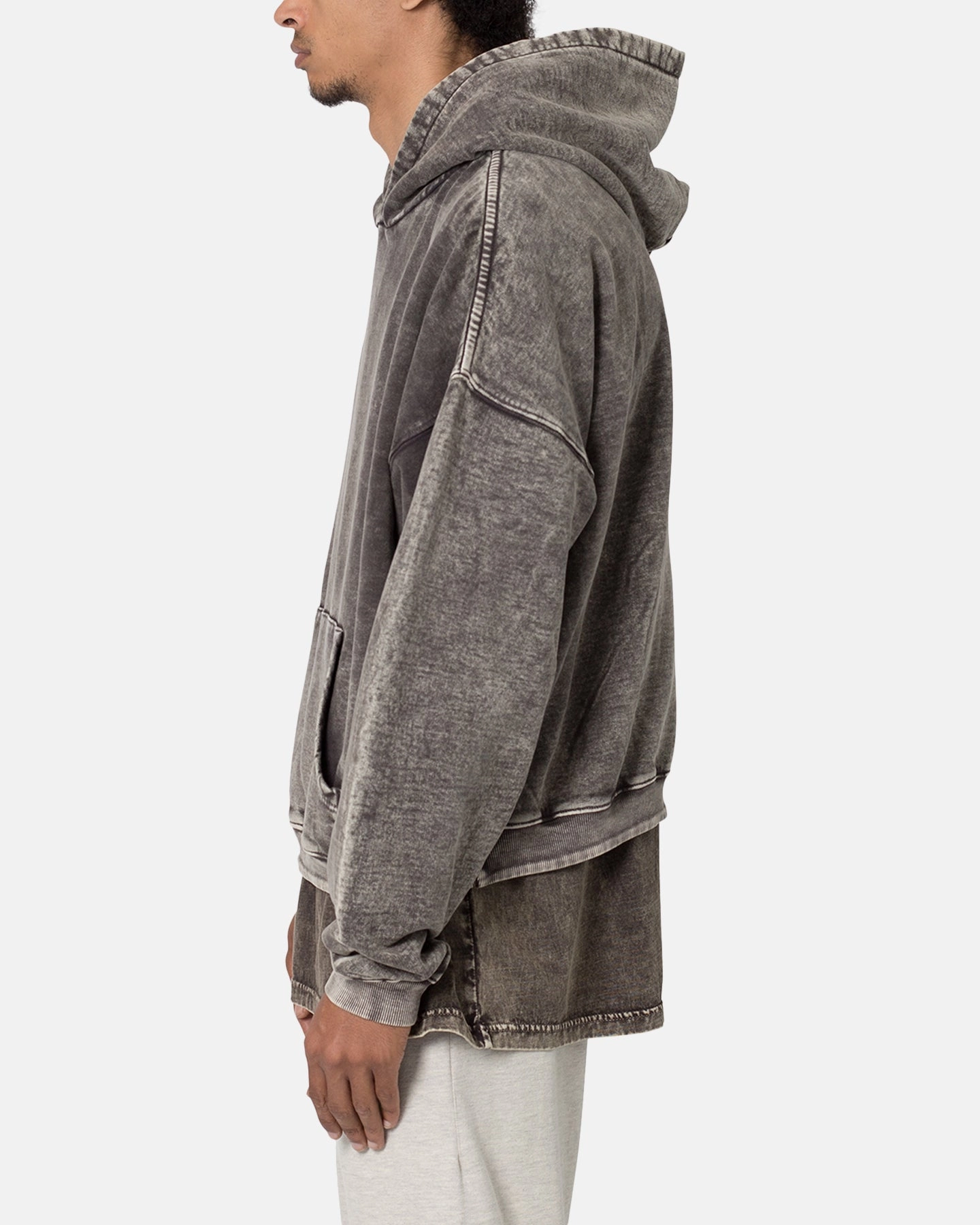 MNML Washed Acid Hoodie Black beach bonfire belt