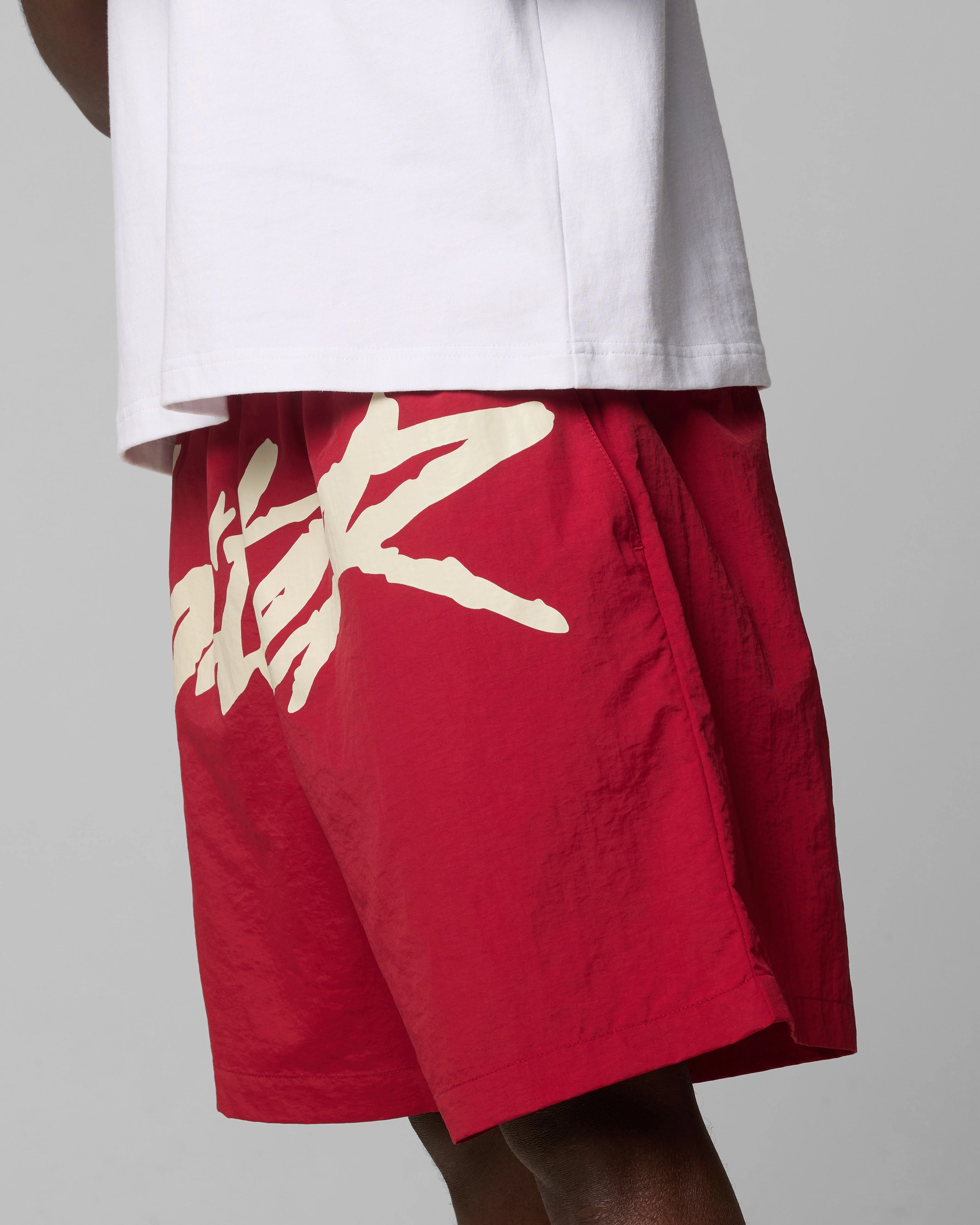 Coastal Style Stylish Design Loiter Rodeo Shorts Red
