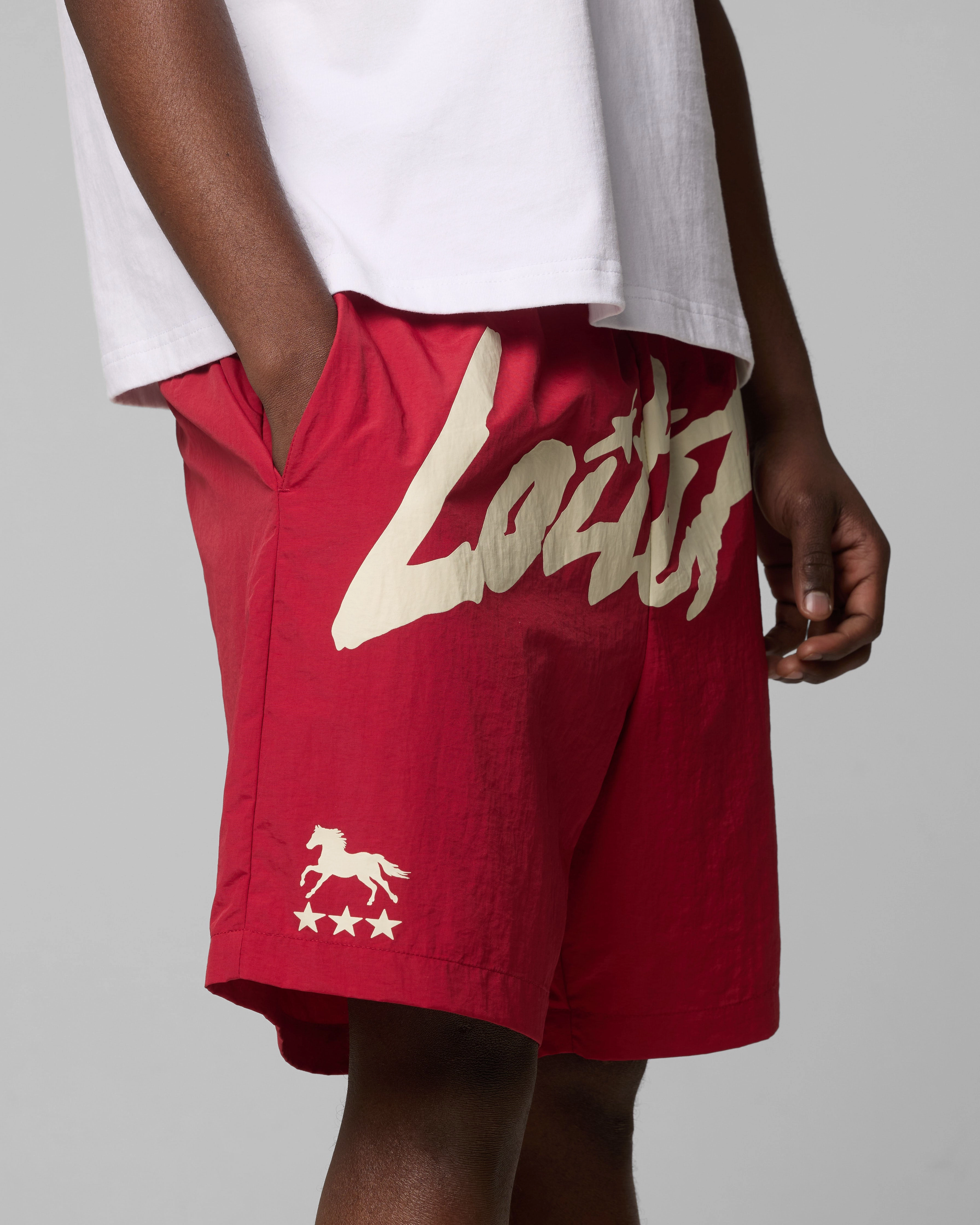 Loiter Rodeo Shorts Red Golf Apparel Fitness Enthusiast