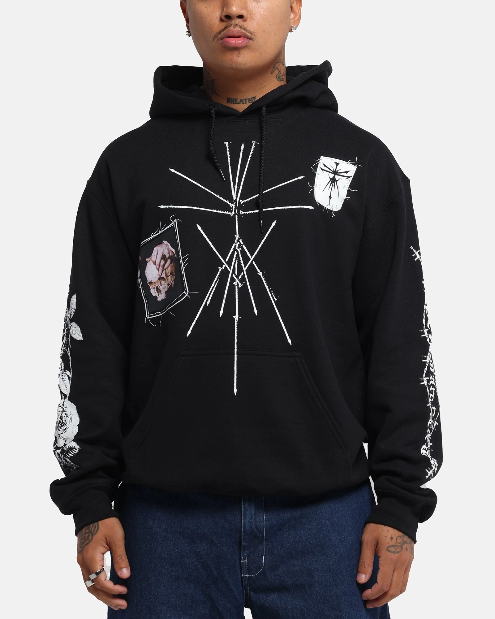 Bring Me The Horizon Why Hoodie Black Rollaway Collar Feature