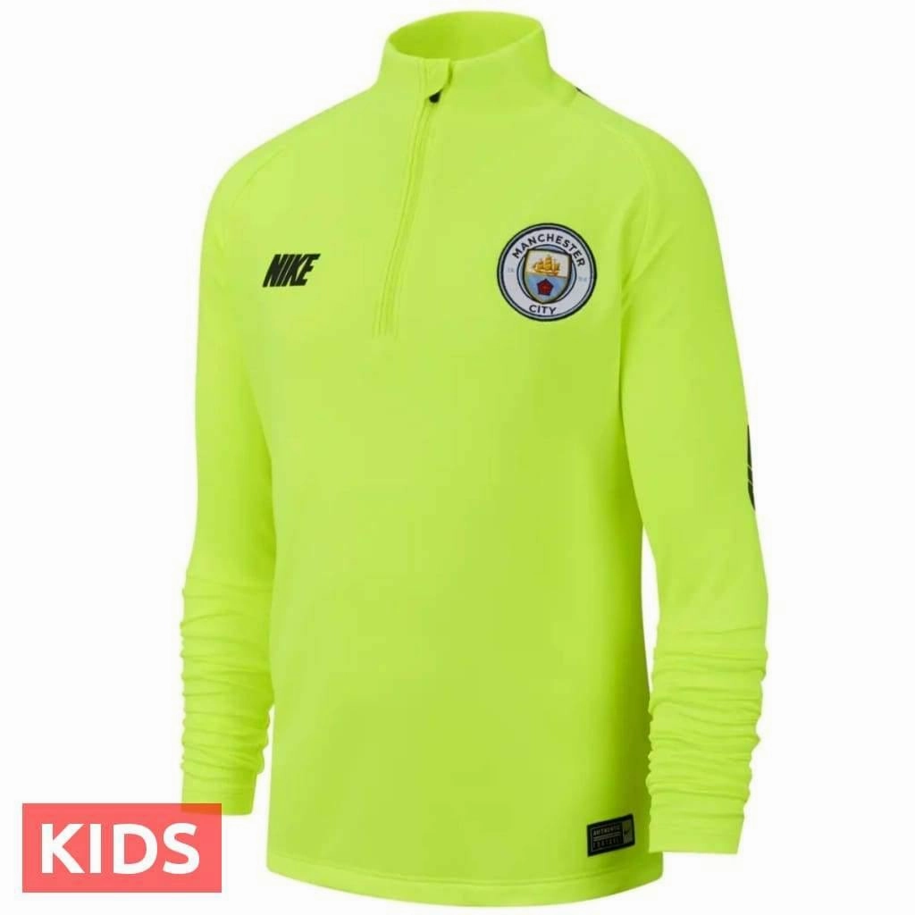 Kids - Manchester City fluo training technical soccer tracksuit 2019 - Nike EcoFriendly Material