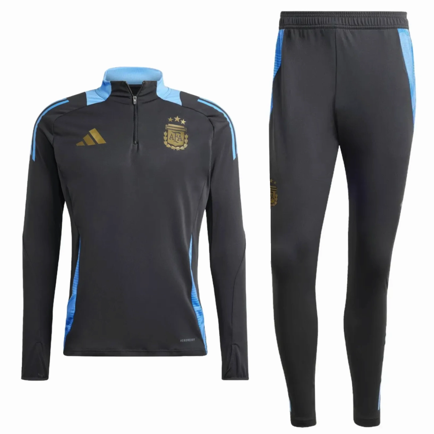 Argentina dark grey training technical soccer tracksuit 2024/25 - Adidas WindproofLayer