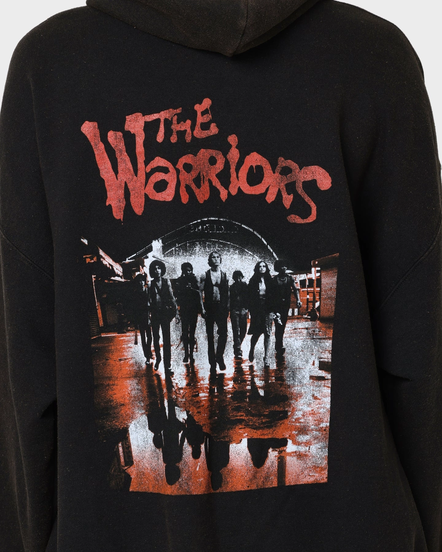 American Thrift X The Warriors The Warriors Vintage Hoodie Black Wash Trendy Piece Buttery Soft Fabric