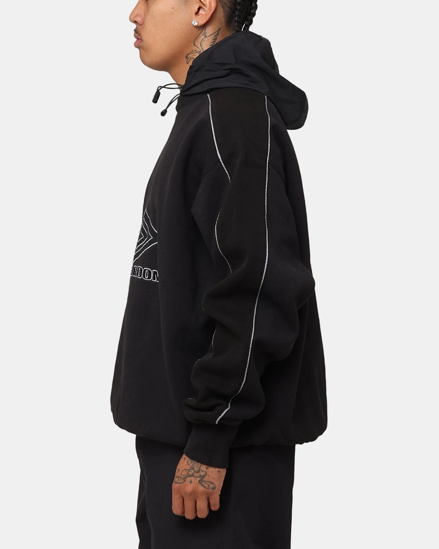 Boiler Room X Umbro Hoodie Black Stole Shaving-cream