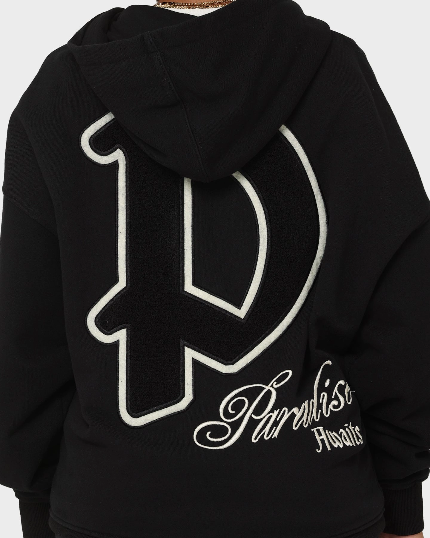 Loiter Paradise Zip Hoodie Off Black Premium kind