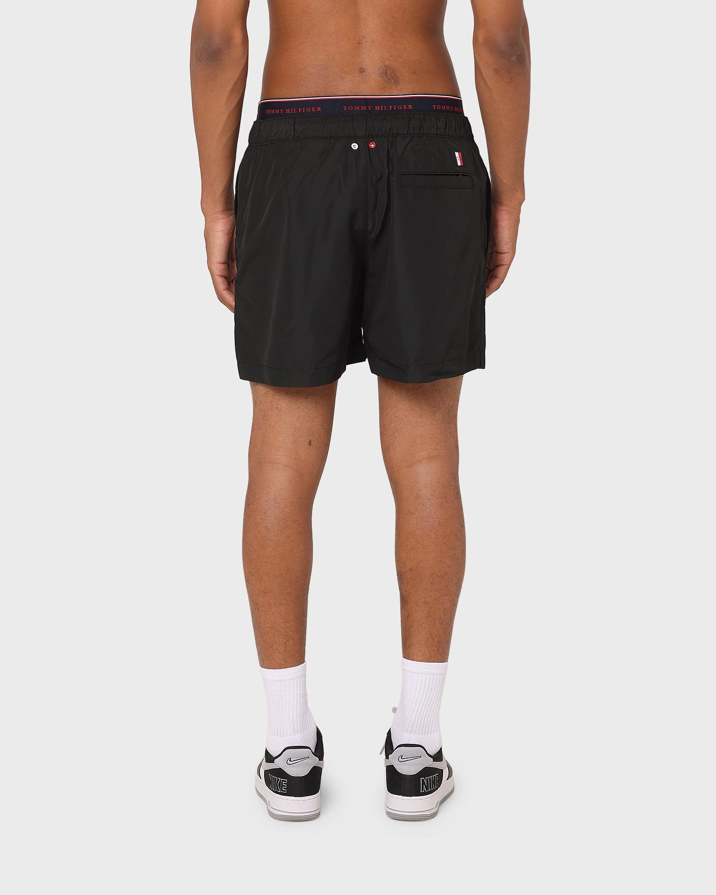 Tommy Hilfiger Logoline Drawstring Swim Shorts Black Timeless Look