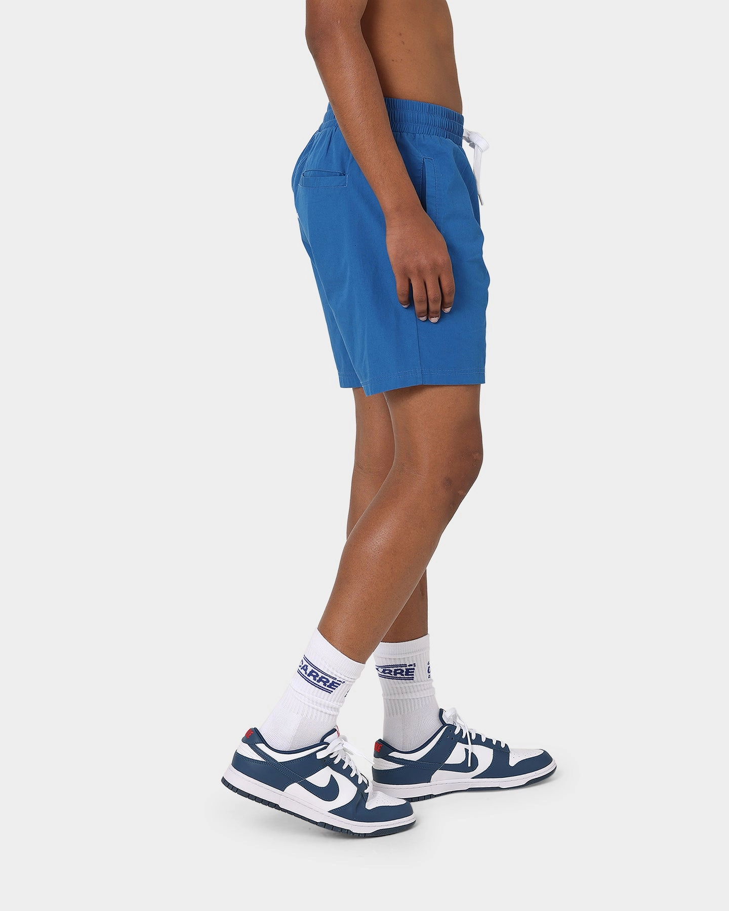 Carr?? Simplicit? Slide Shorts Blue Recycled Elastic Trim Faux Leather