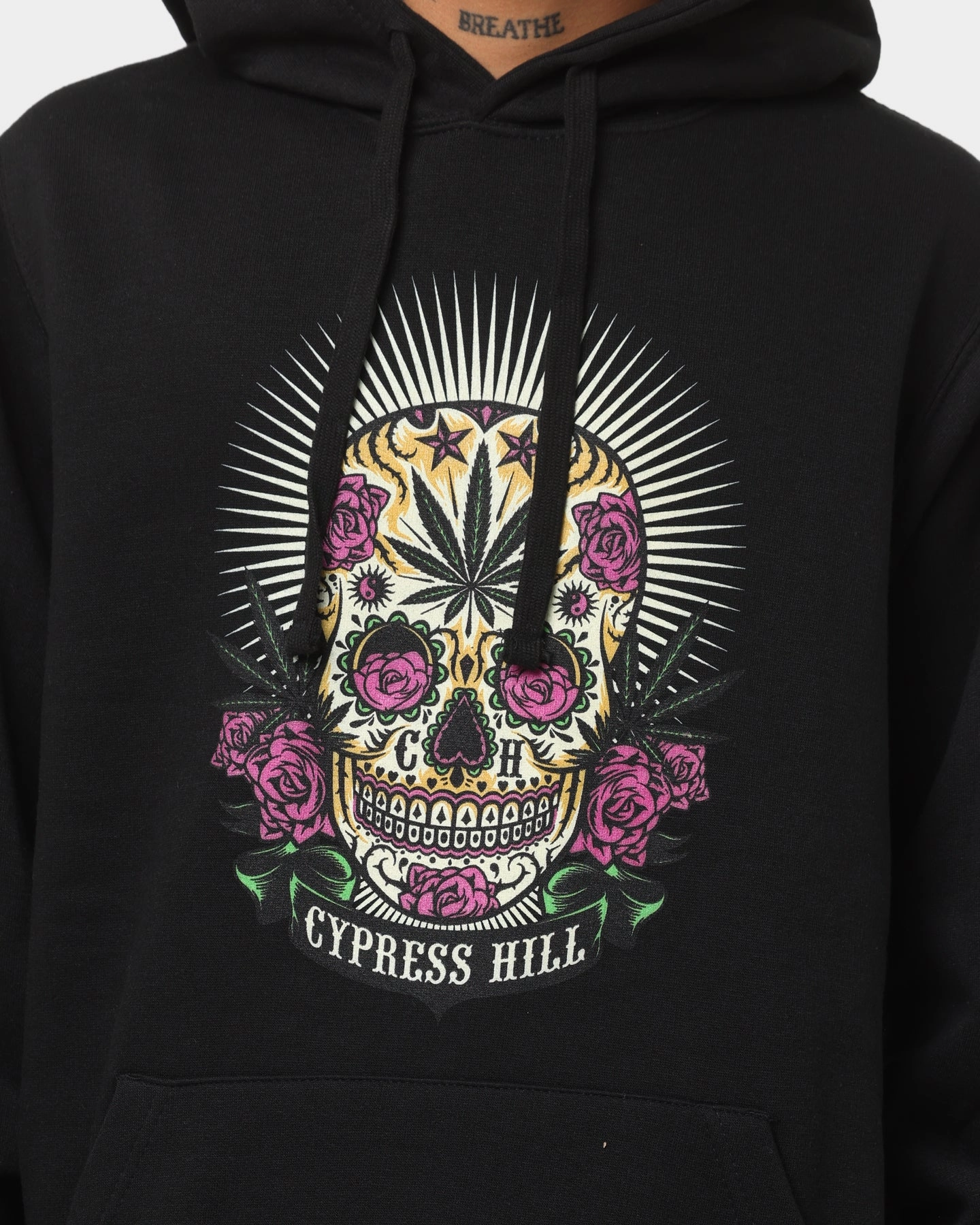 Warm Weather Wear Crooks & Castles Cypress Hill Skull Hoodie Black