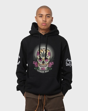 Crooks & Castles Cypress Hill Skull Hoodie Black Stretchable Fabric Cowboy