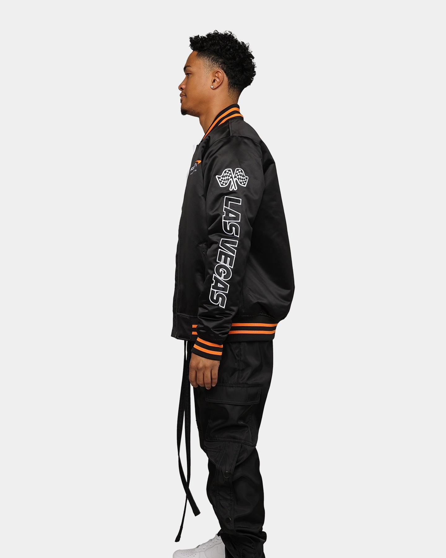 Mitchell & Ness X McLaren X Culture Kings Las Vegas Collection Bomber Jacket Black Casual Comfort Clue