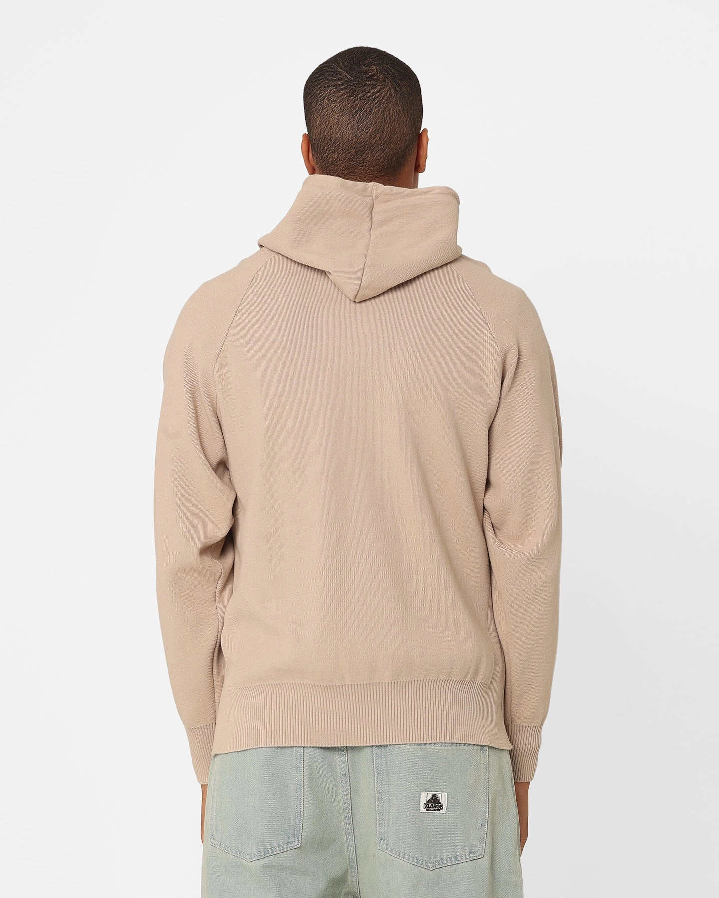 NonIrritating Tagless Neck Champion LFS Knitted Hoodie Cafe Latte