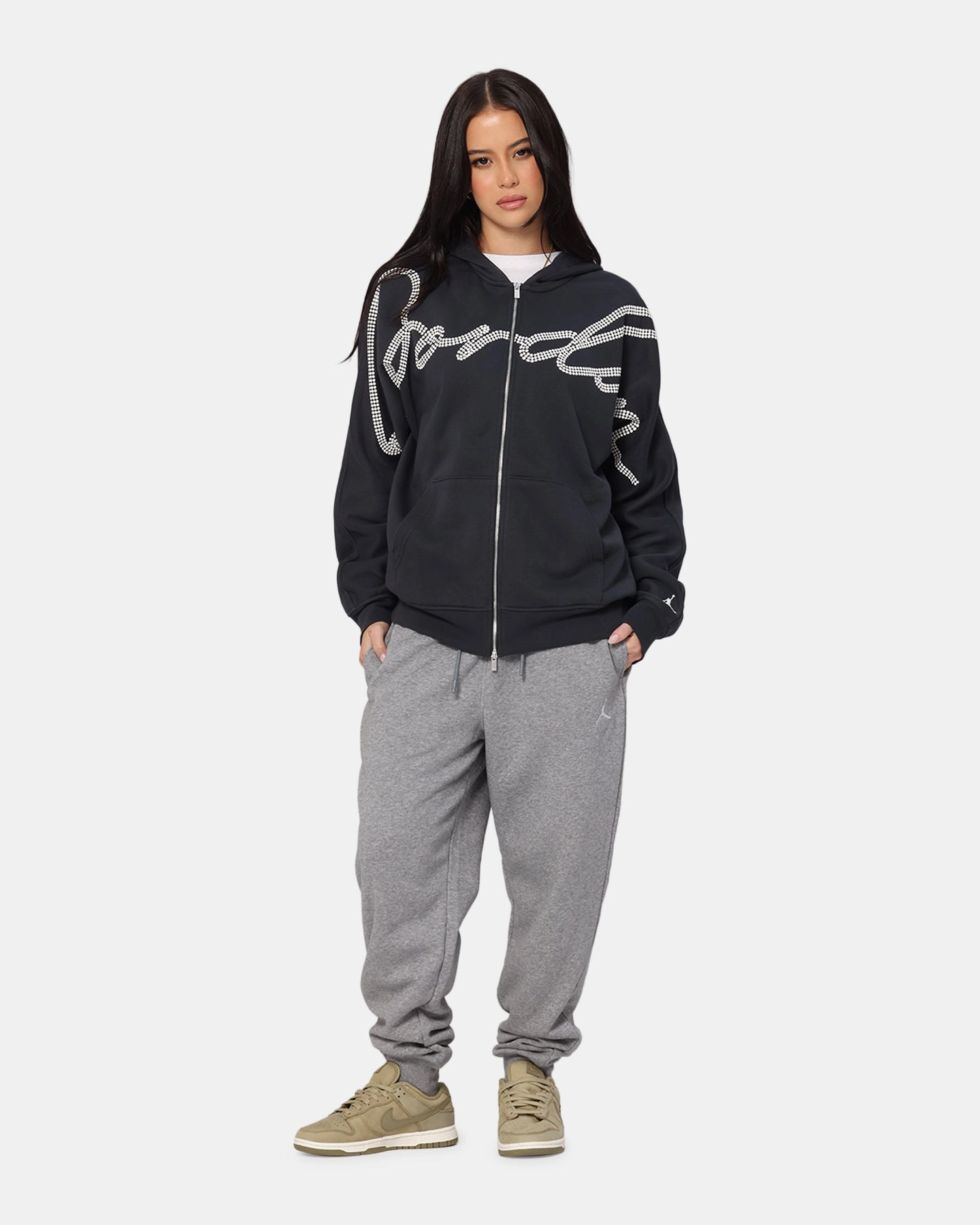 Shiny Finish Men's Jordan Jumpman MVP Statement Fleece Hoodie Off Noir/Sail