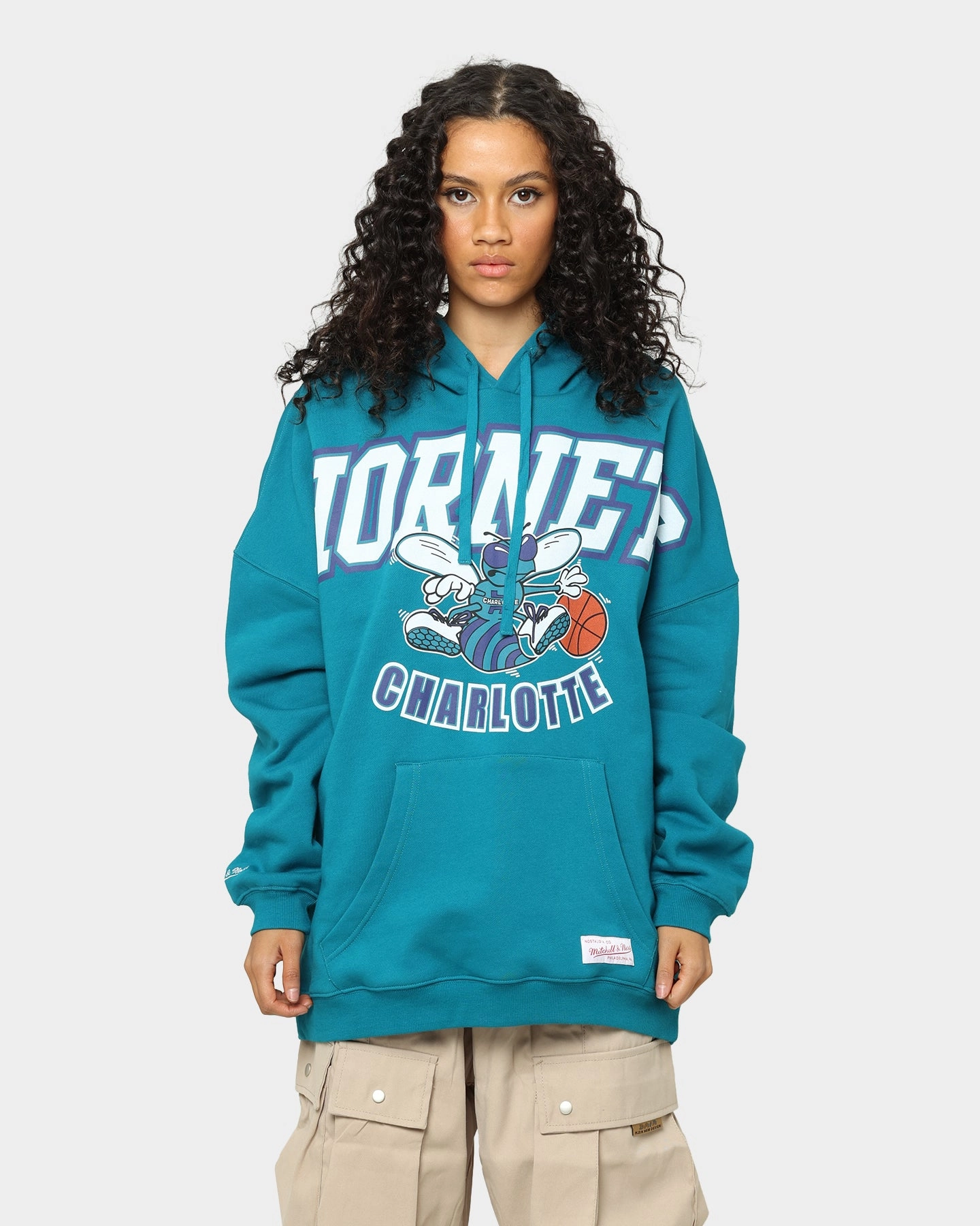 Price Resilience Mitchell & Ness Charlotte Hornets XL Arch Hood Faded Teal