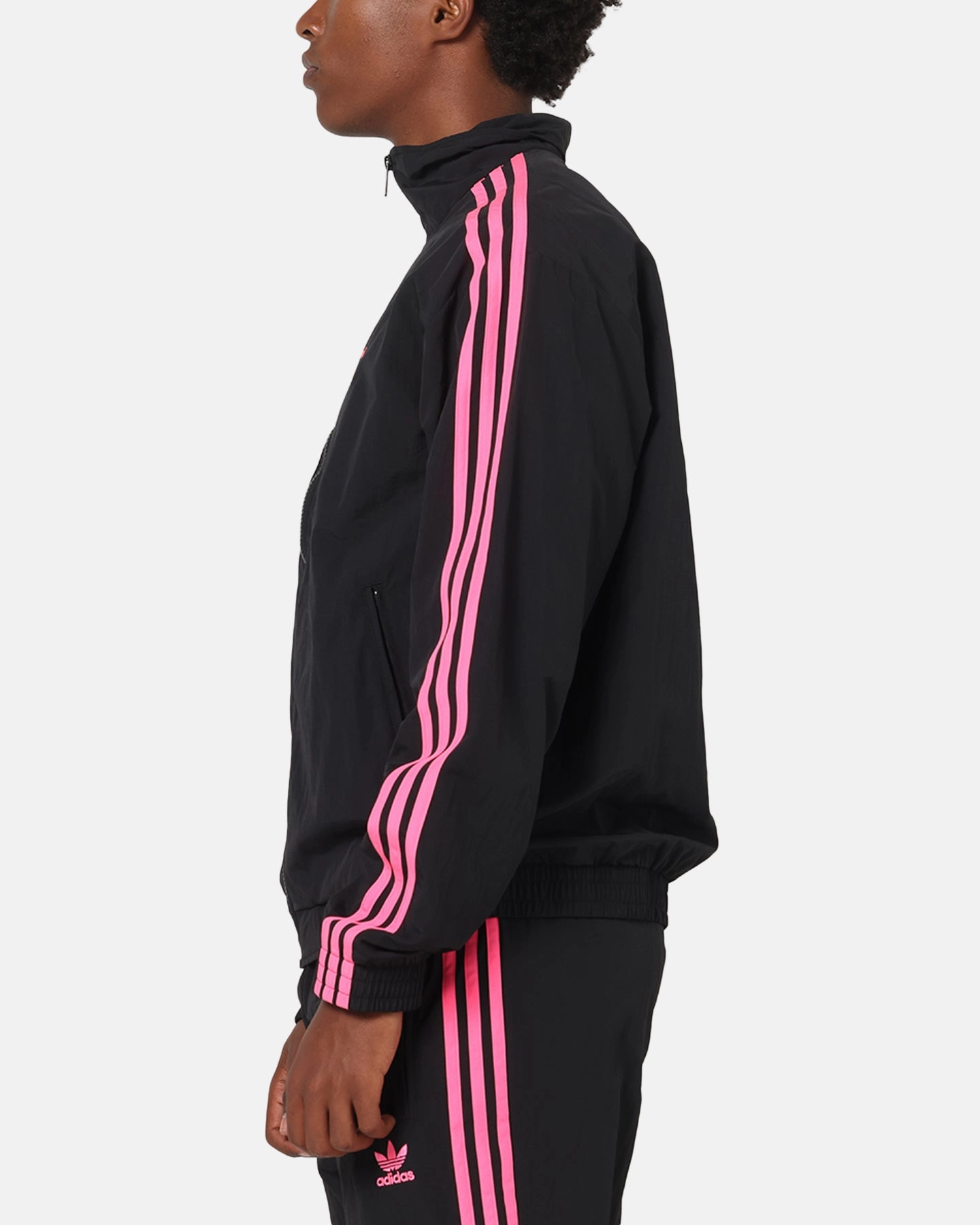 Winter Weather Protection high - street buy Adidas Firebird Track Jacket Black/Lucid Pink