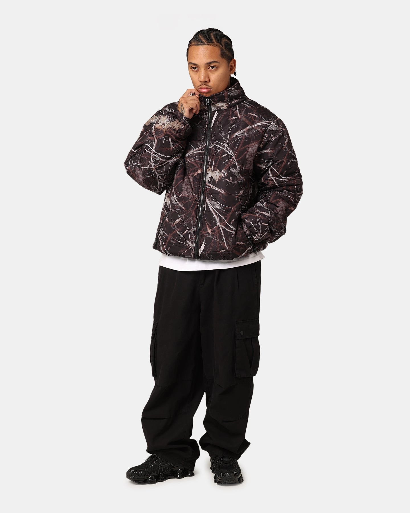 Discount Mittens X-Large Wave Dye Puffer Jacket Dark Camo
