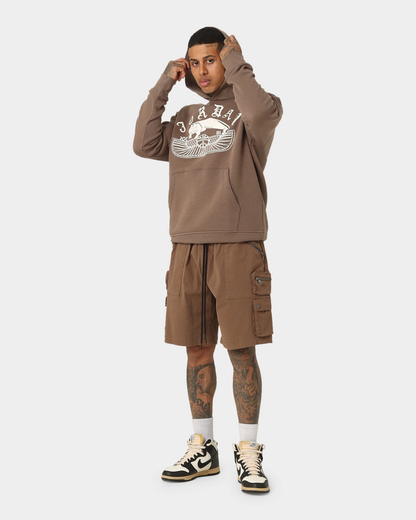 Supply Elderly Jordan Flight Artist Series Fleece Pullover Hoodie Palomino/Sail