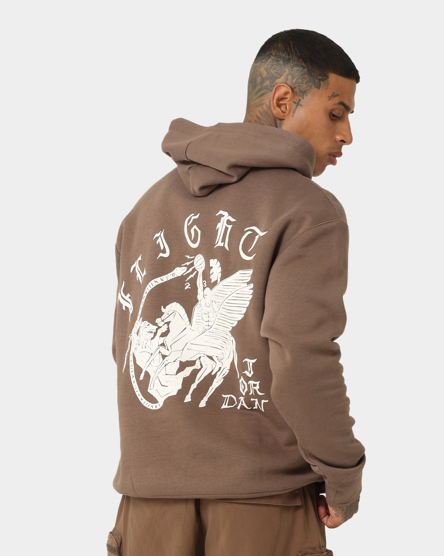 Jordan Flight Artist Series Fleece Pullover Hoodie Palomino/Sail Exhibit Travel Ready